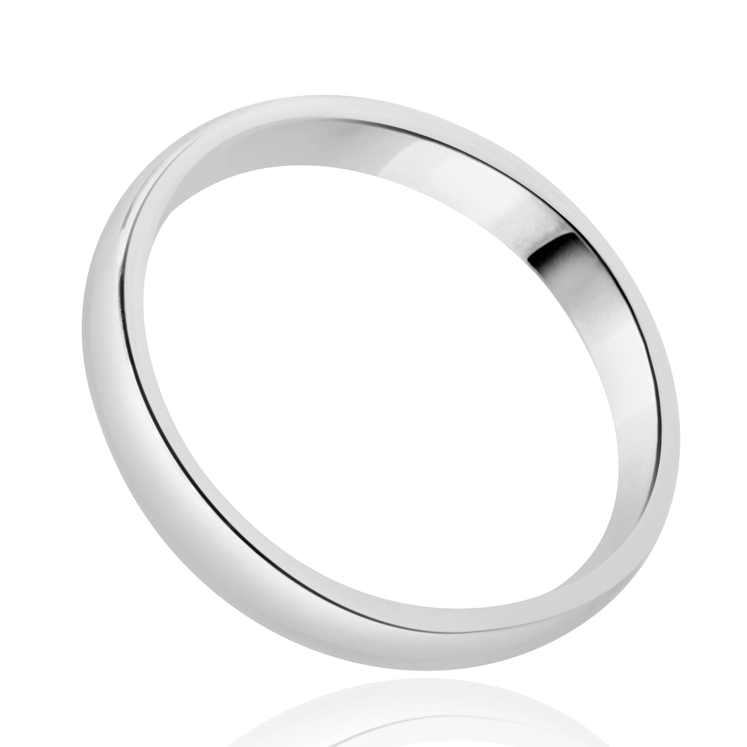 14 Karat White Gold 3MM Band - Image 3