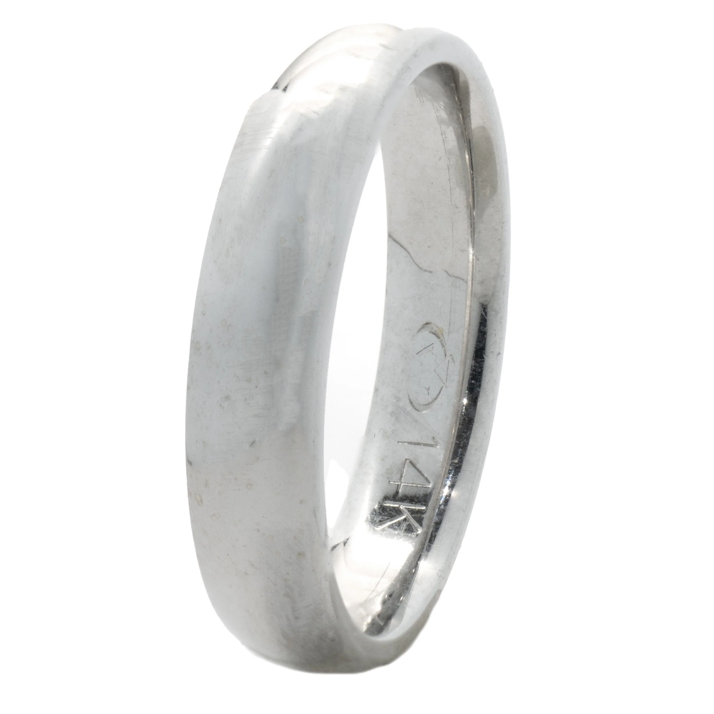 14 Karat White Gold 4MM Band - Image 3