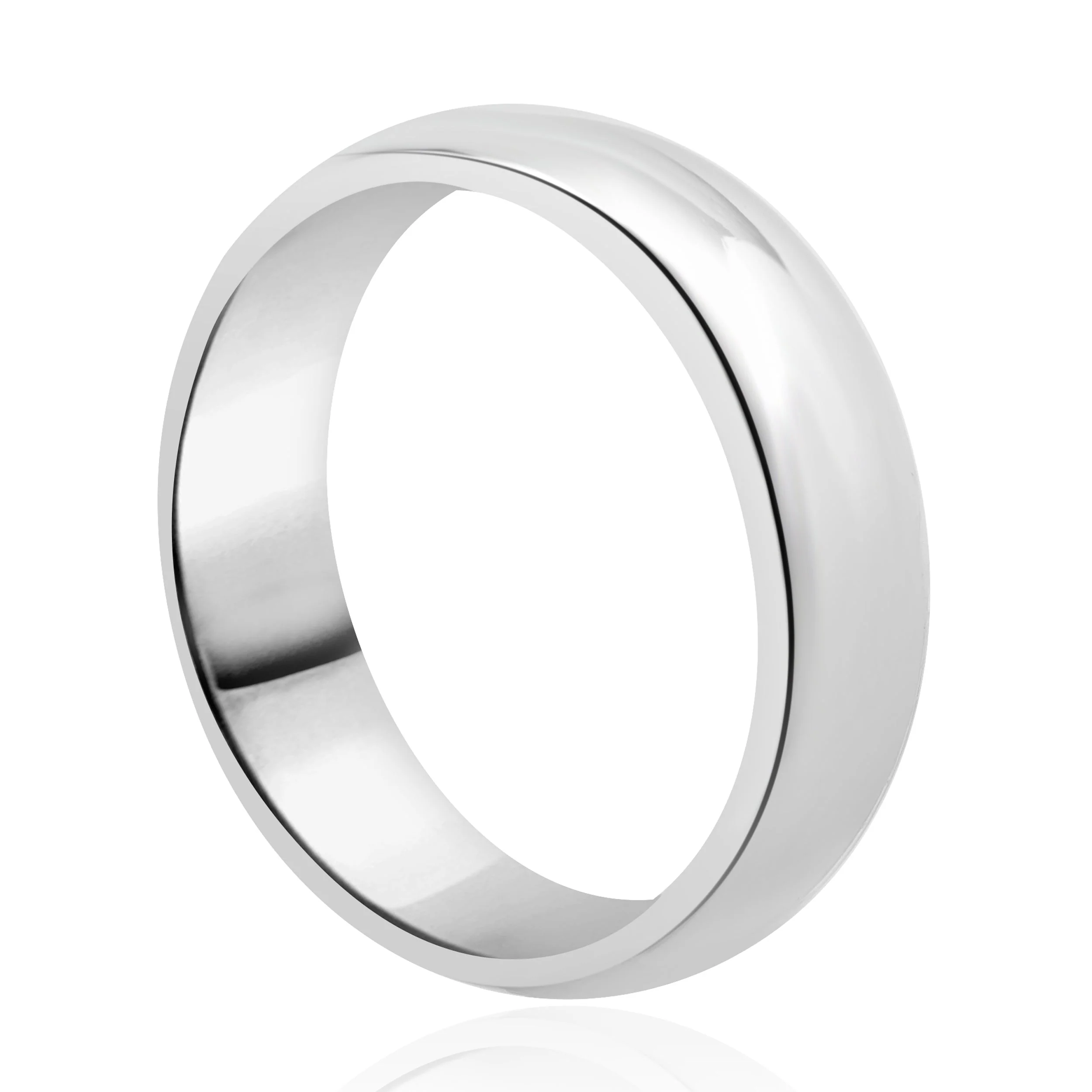 14 Karat White Gold 6MM Comfort Fit Band - Image 2