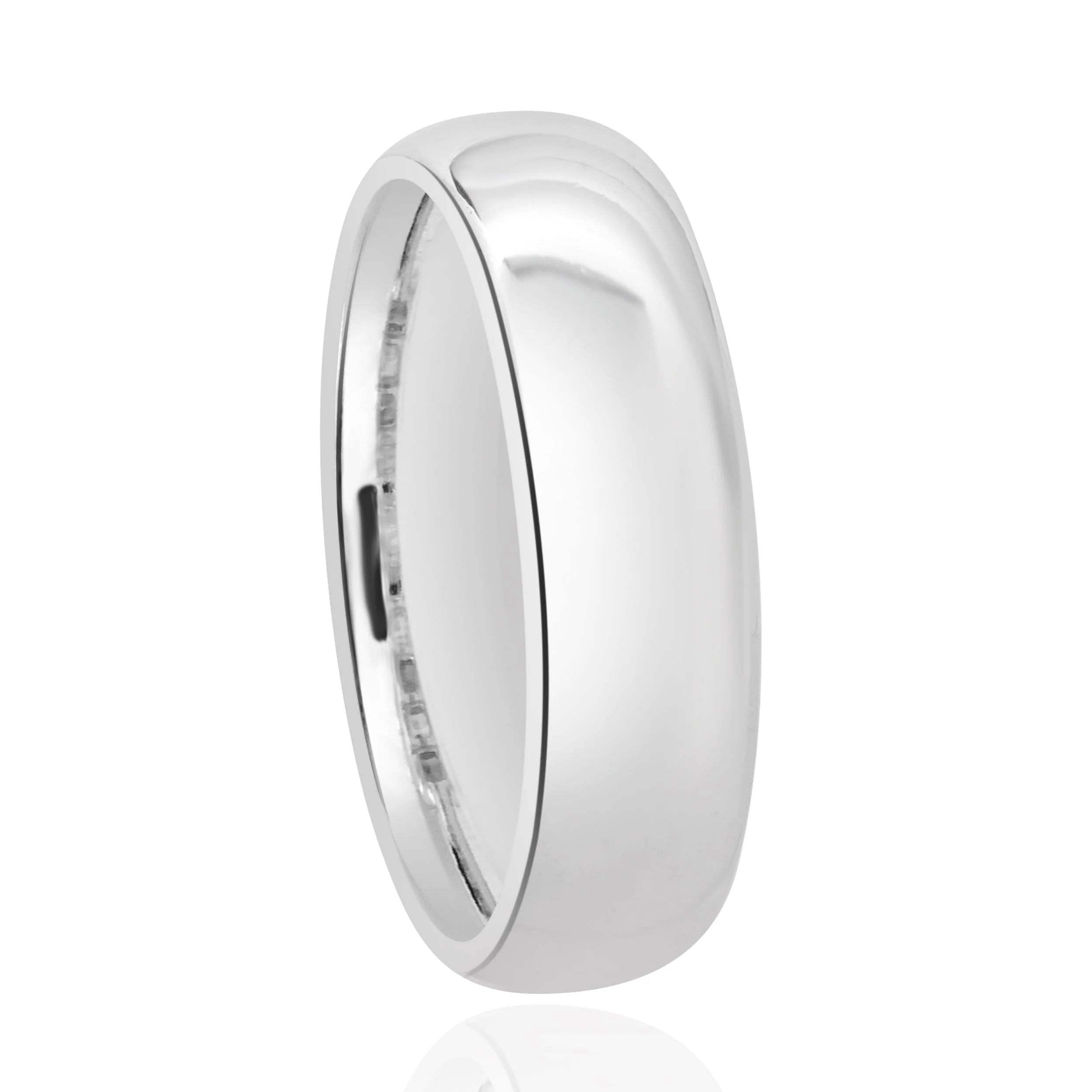 14 Karat White Gold 6MM Comfort Fit Band - Image 3
