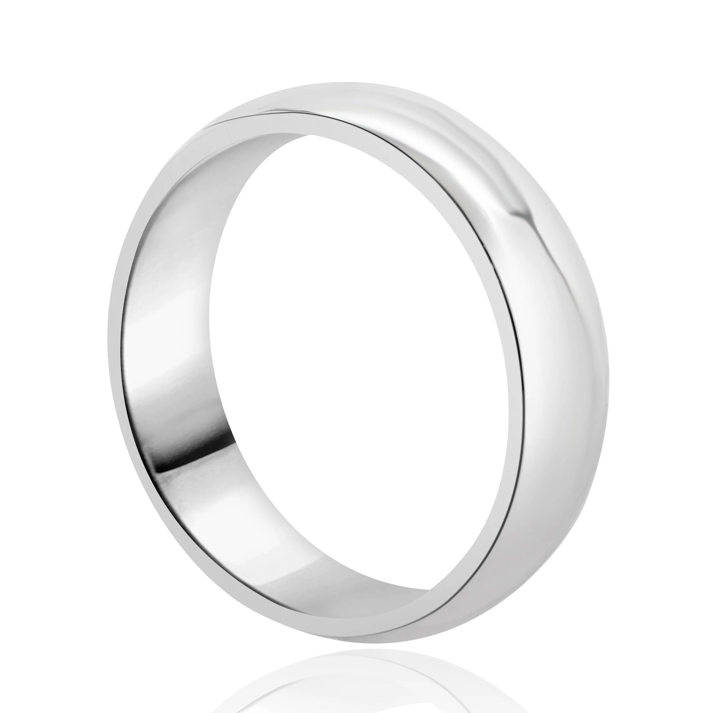 14 Karat White Gold 6MM Comfort Fit Band - Image 4
