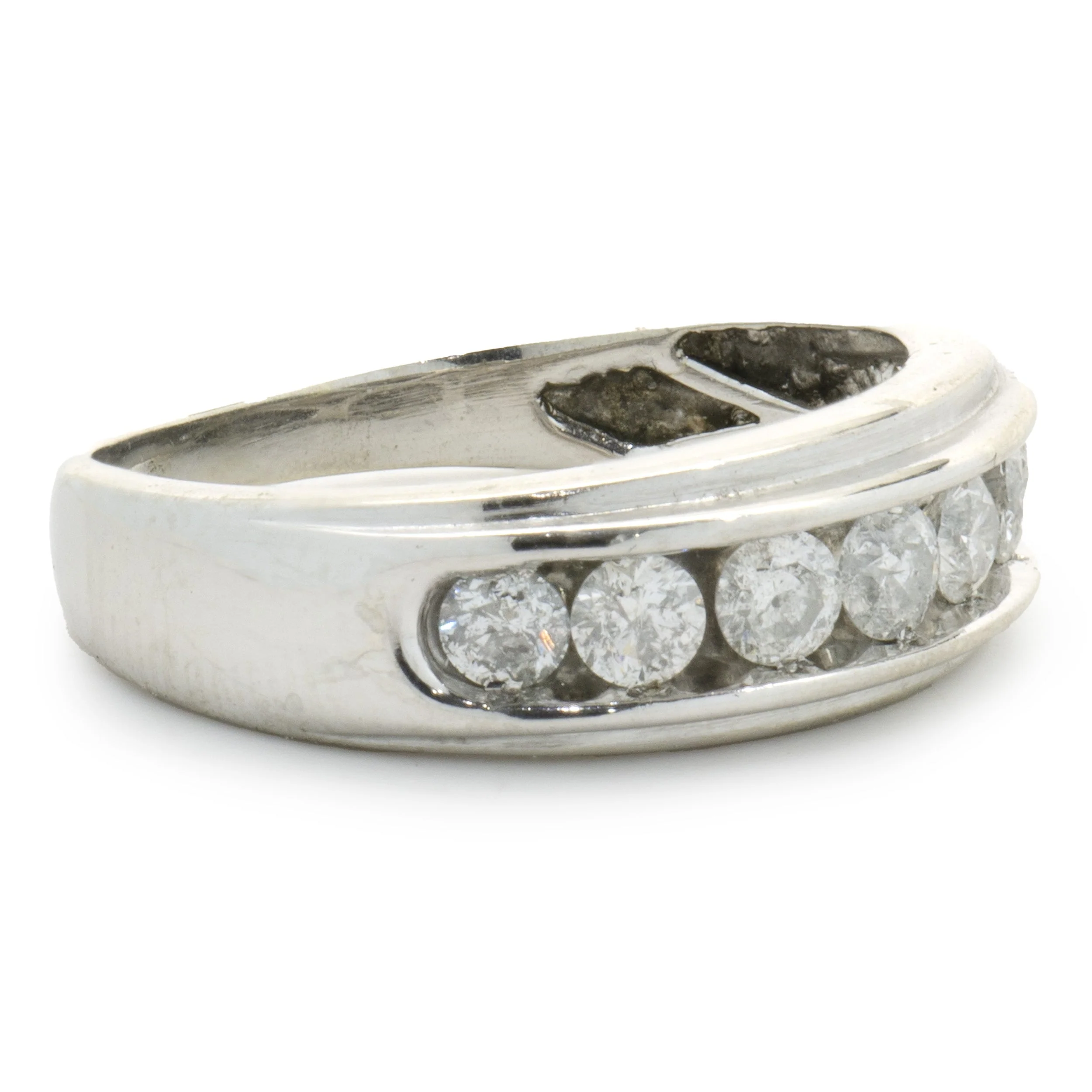 14 Karat White Gold 7MM Diamond Band - Image 3