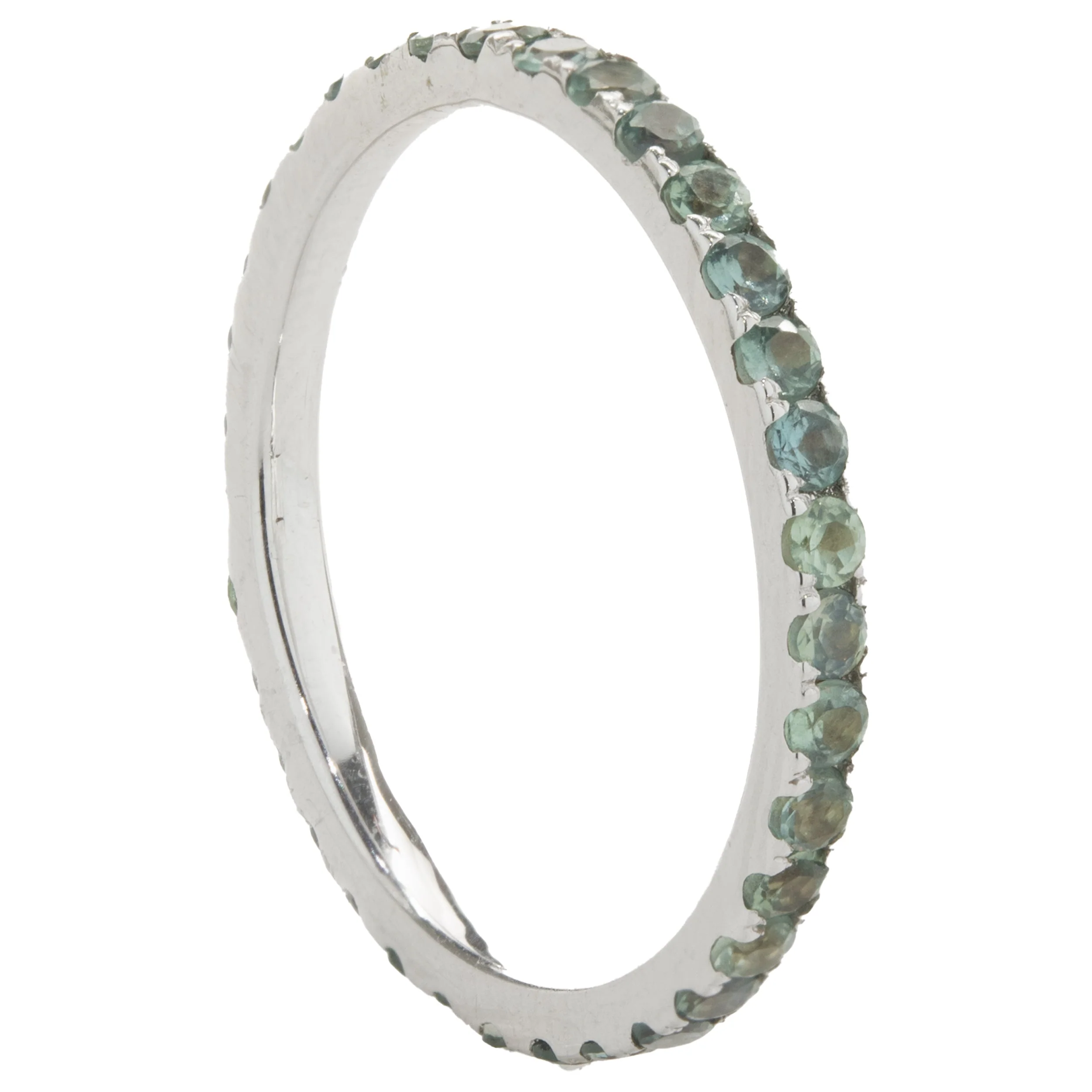 14 Karat White Gold Alexandrite Eternity Band - Image 2