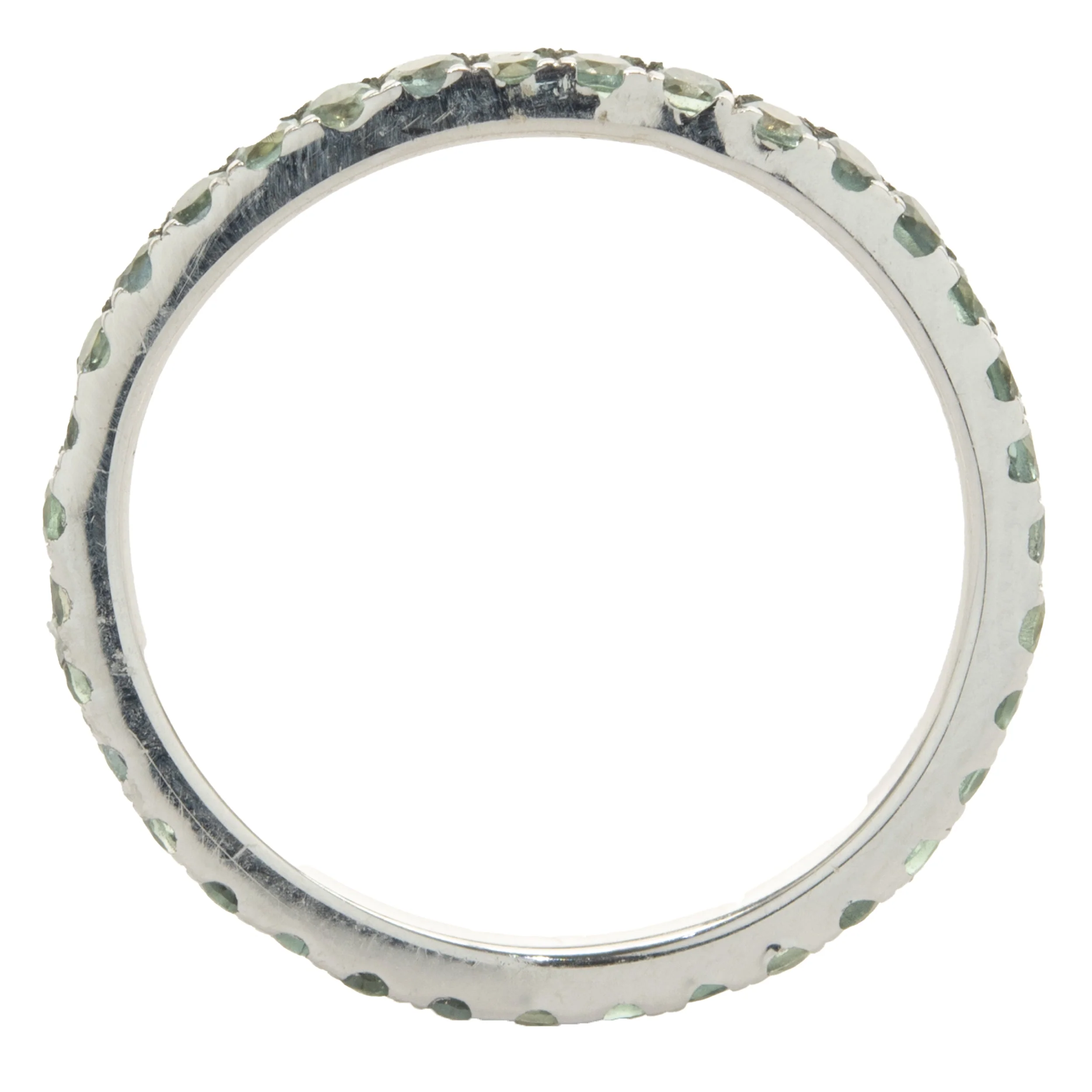 14 Karat White Gold Alexandrite Eternity Band - Image 3