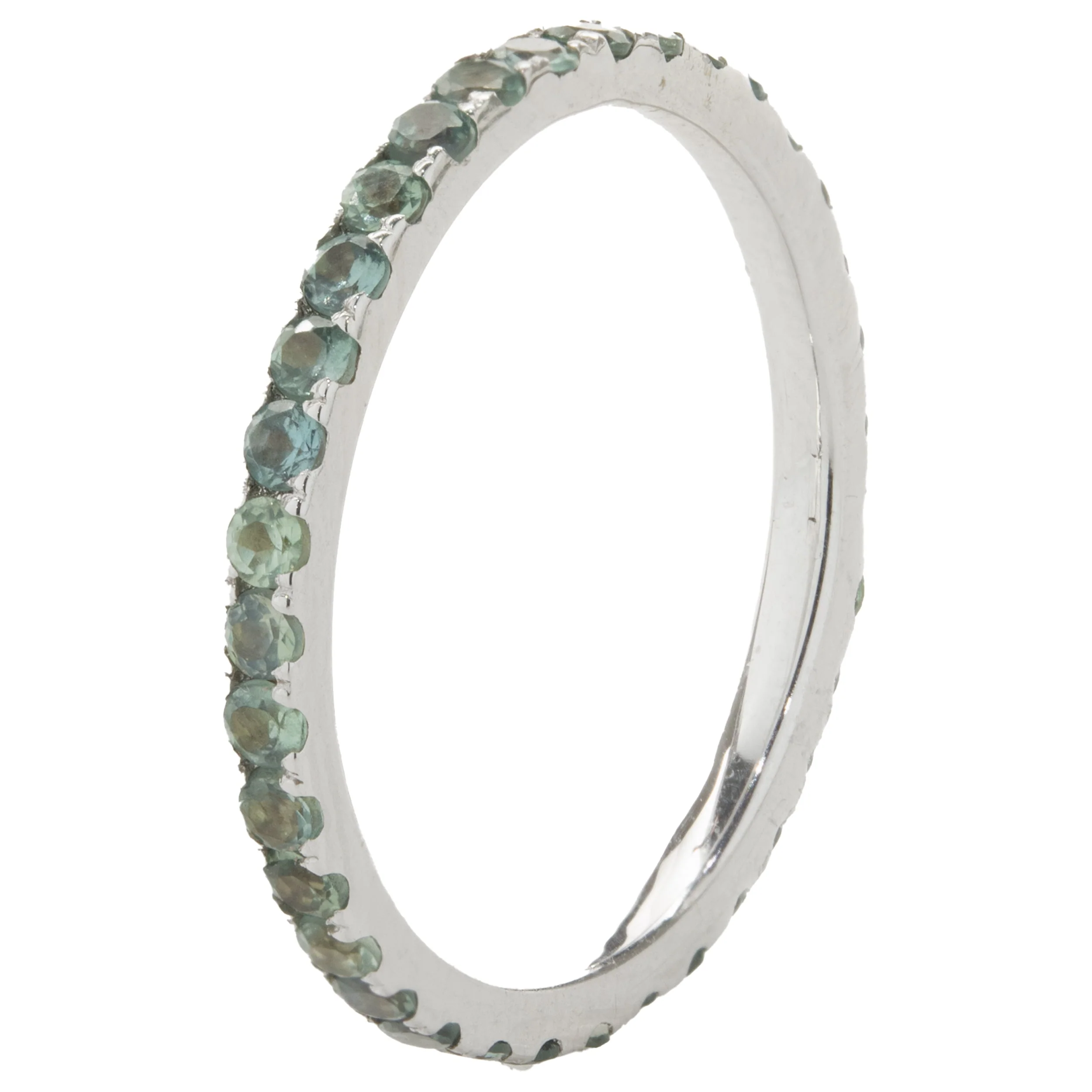 14 Karat White Gold Alexandrite Eternity Band - Image 4