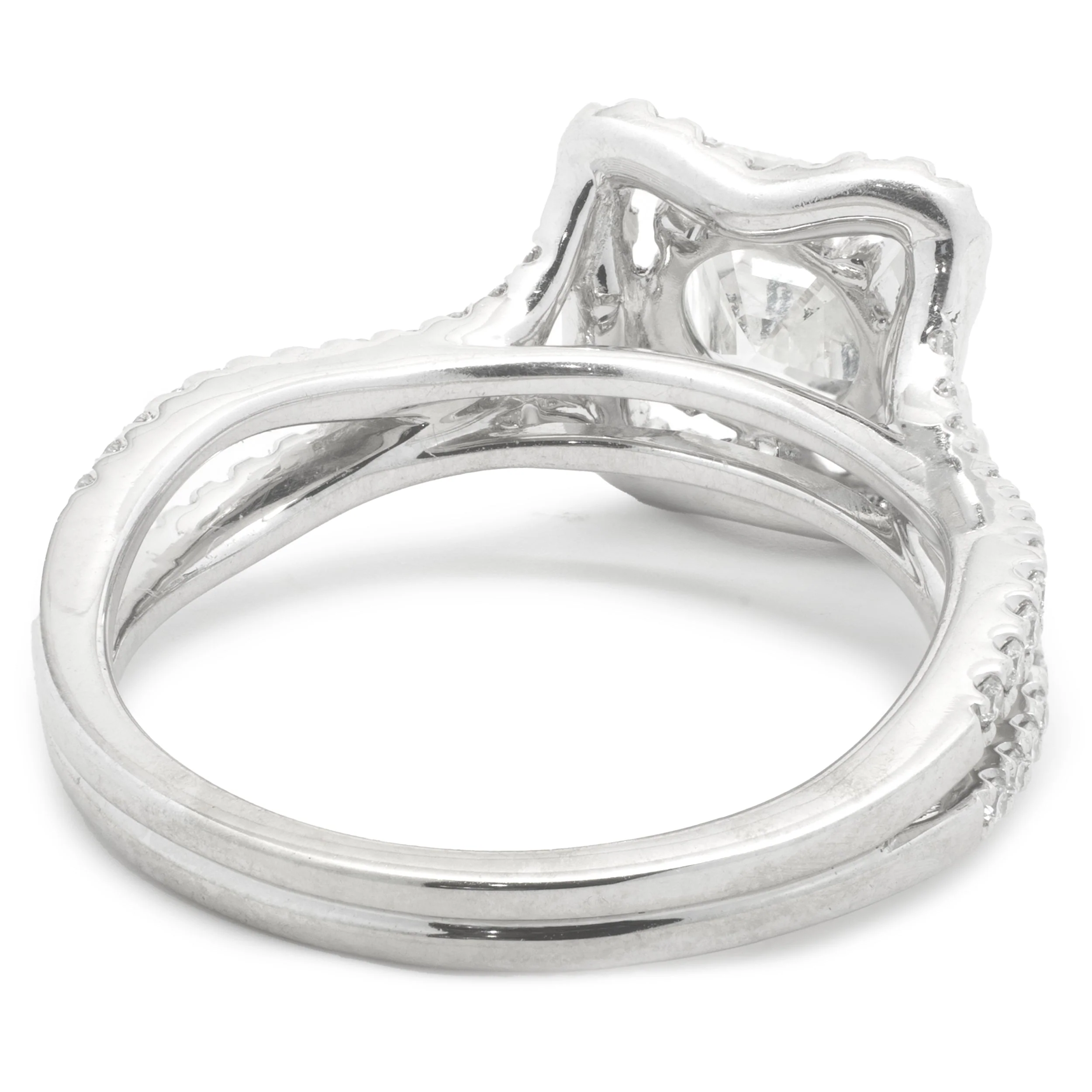 14 Karat White Gold Asscher Cut Diamond Engagement - Image 4