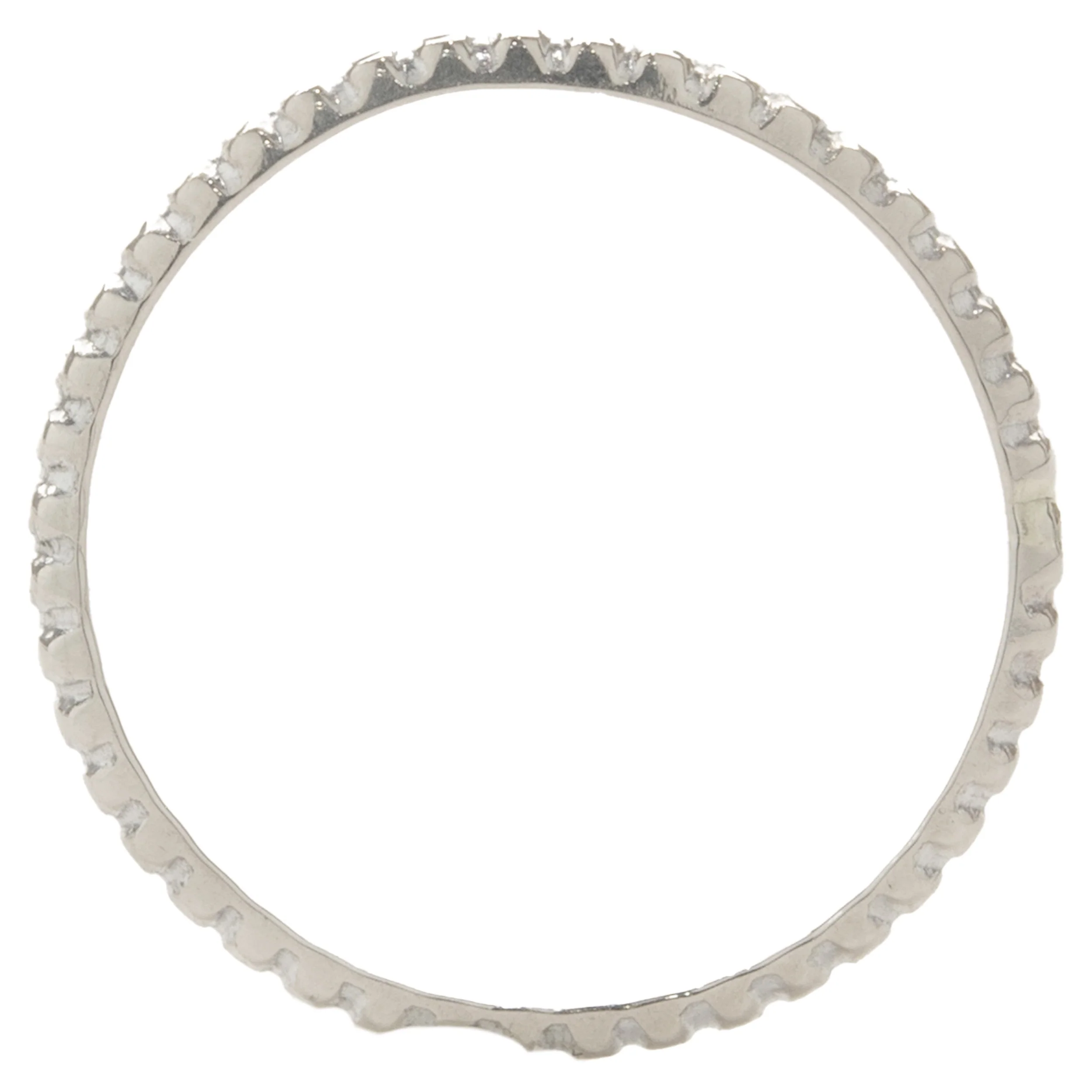 14 Karat White Gold Beaded Band - Image 3
