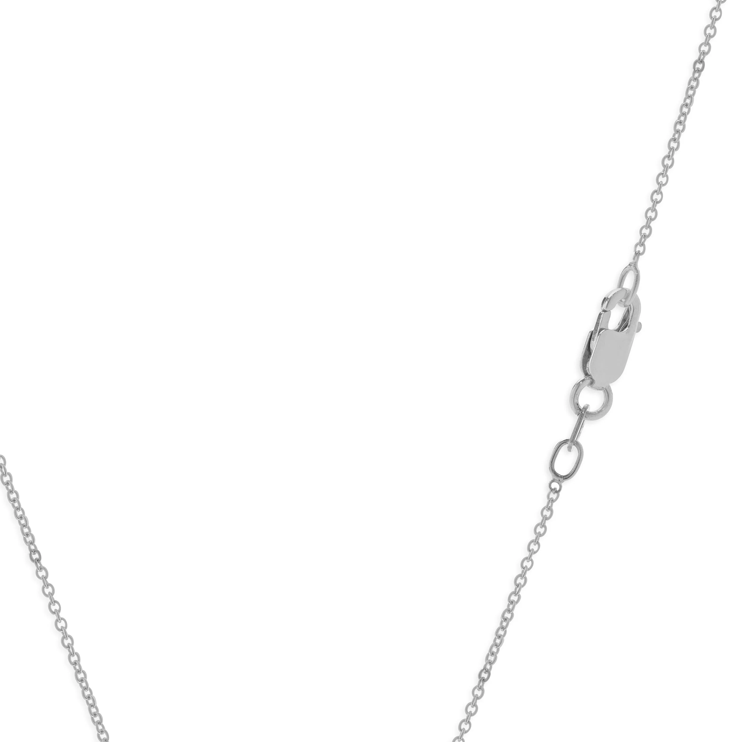 14 Karat White Gold Black and White Diamond Overpass Necklace - Image 4