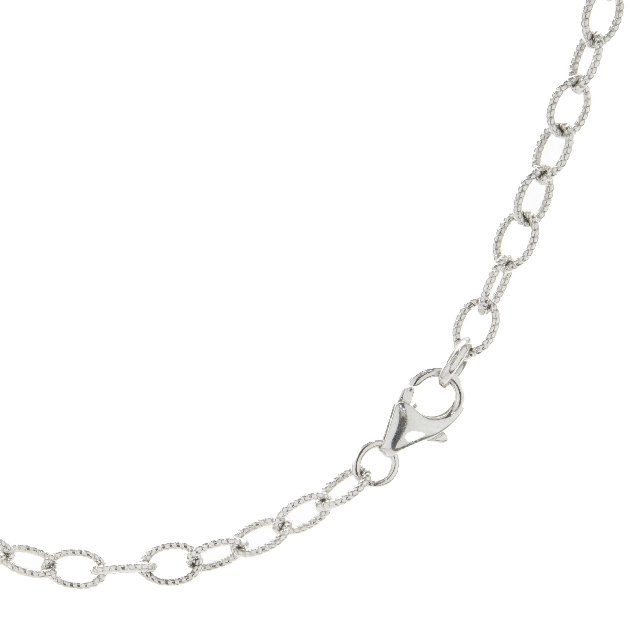 14 Karat White Gold Briolette Rainbow Sapphire and Diamond Drop Necklace - Image 4