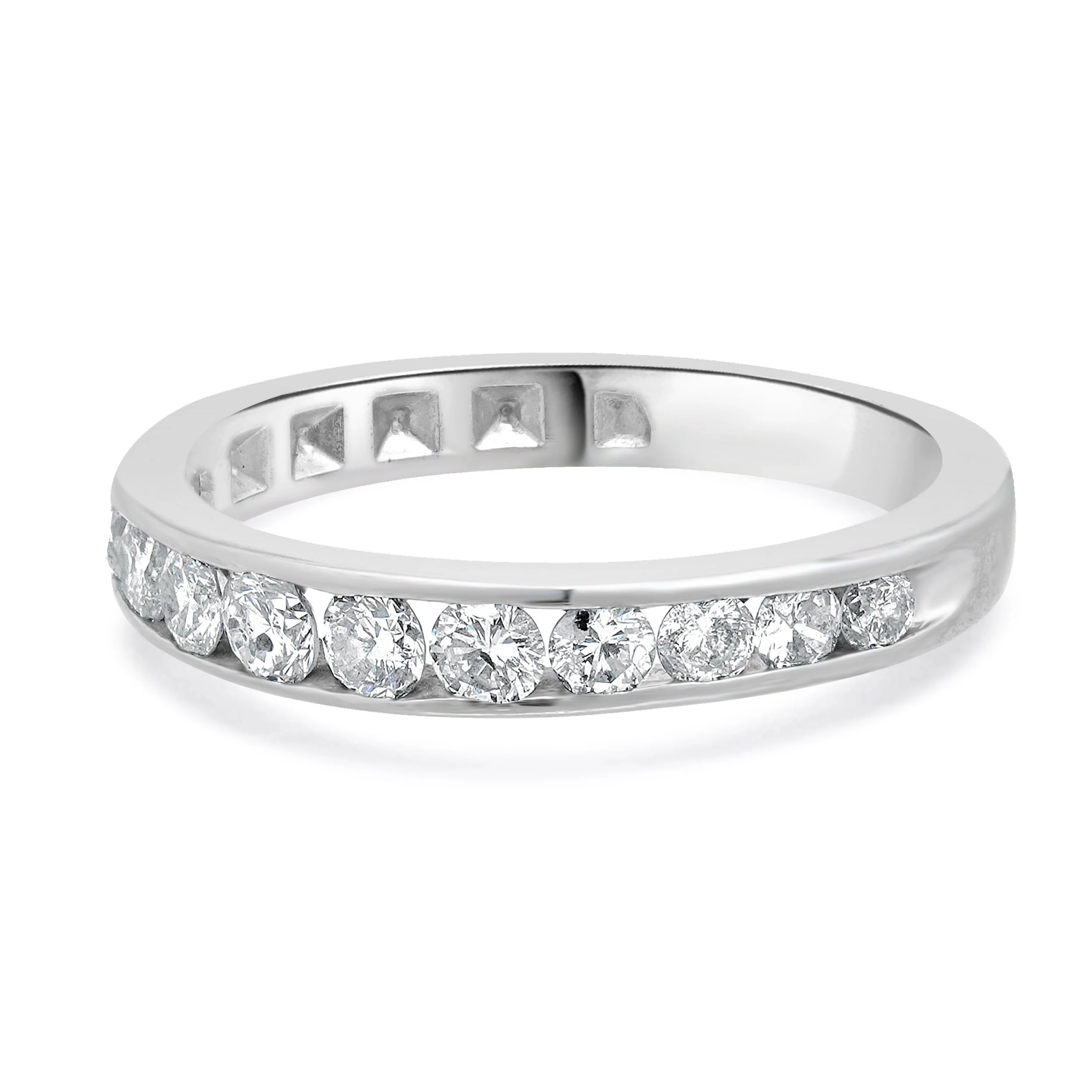 14 Karat White Gold Channel Set Diamond Anniversary Band - Image 2