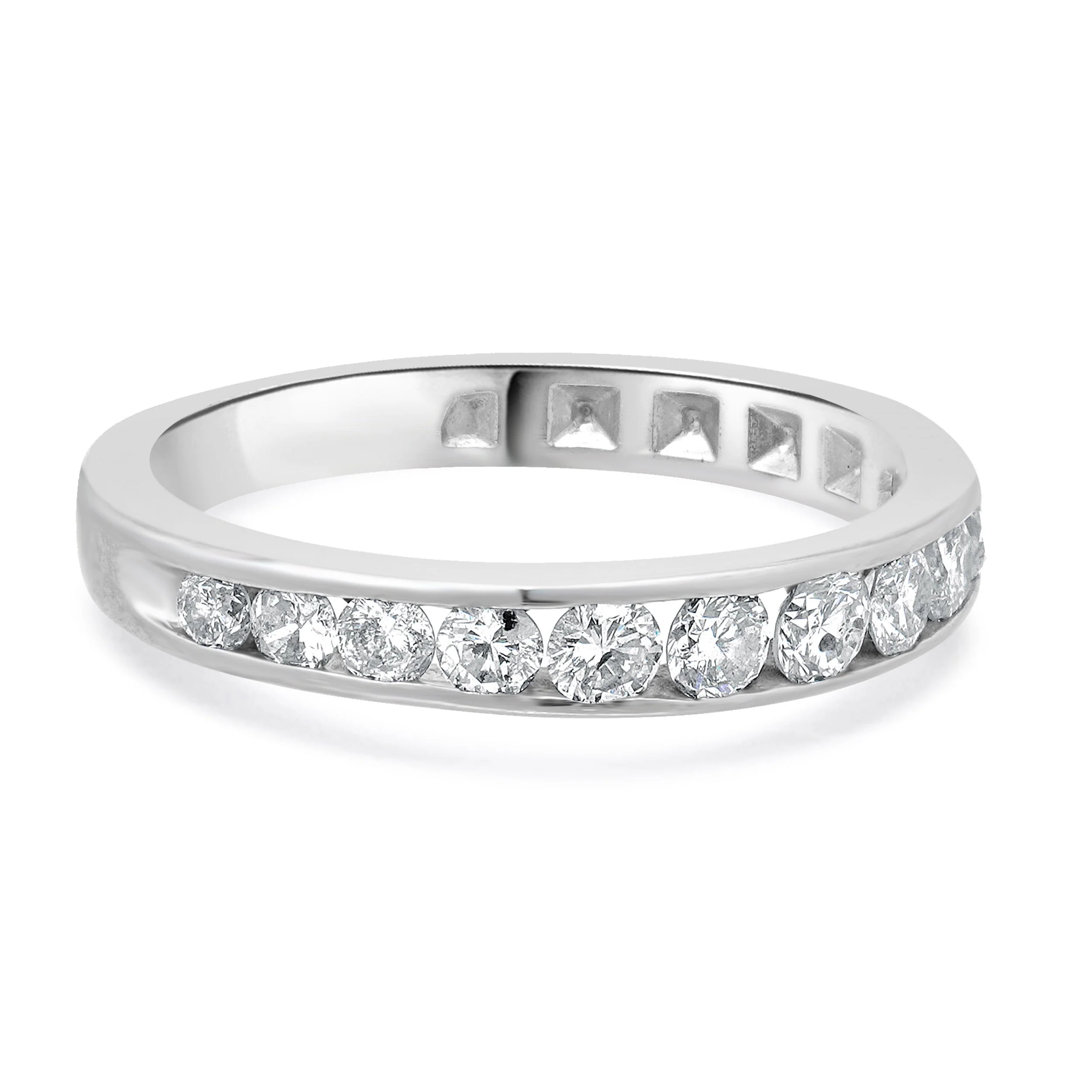 14 Karat White Gold Channel Set Diamond Anniversary Band - Image 4