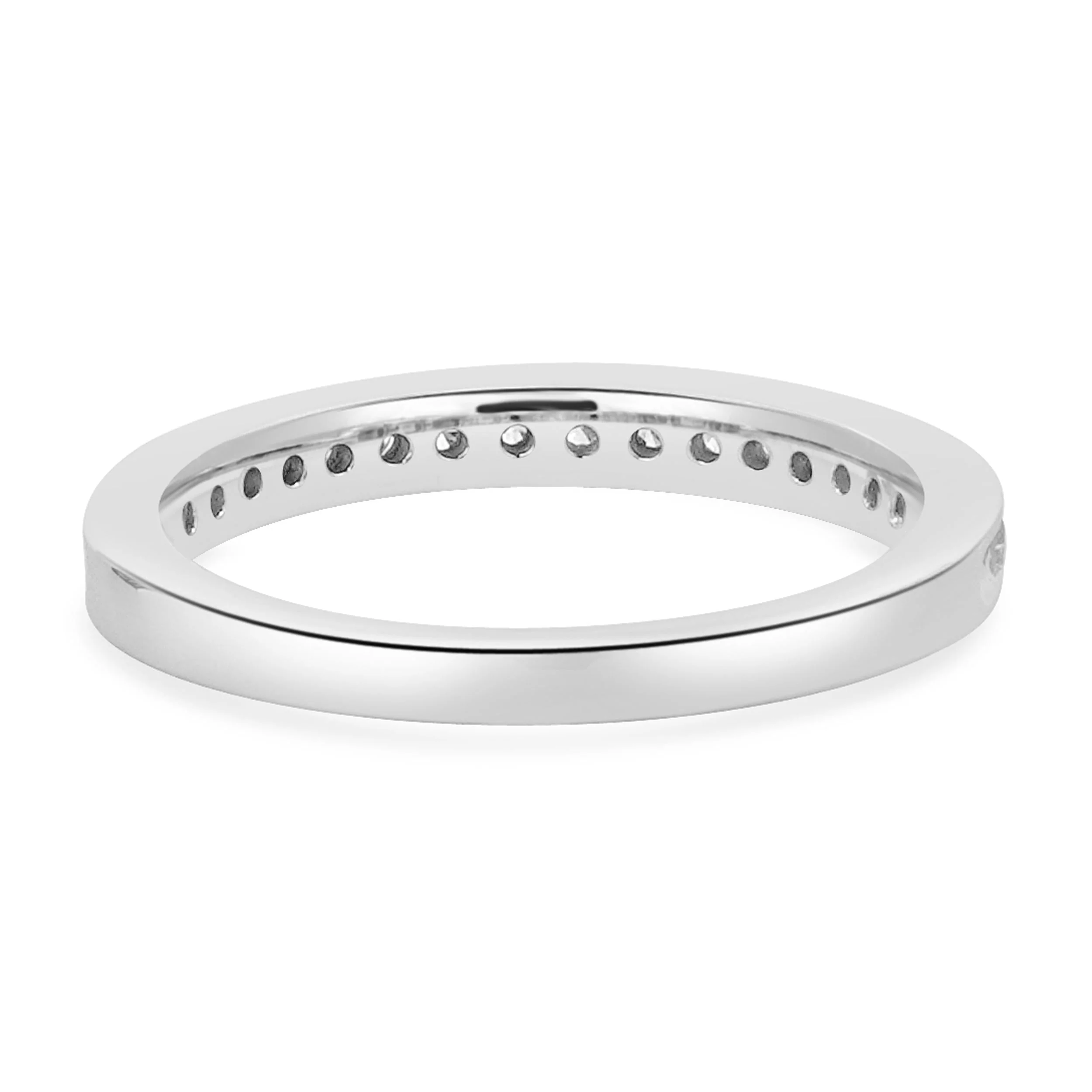 14 Karat White Gold Channel Set Diamond Band - Image 4