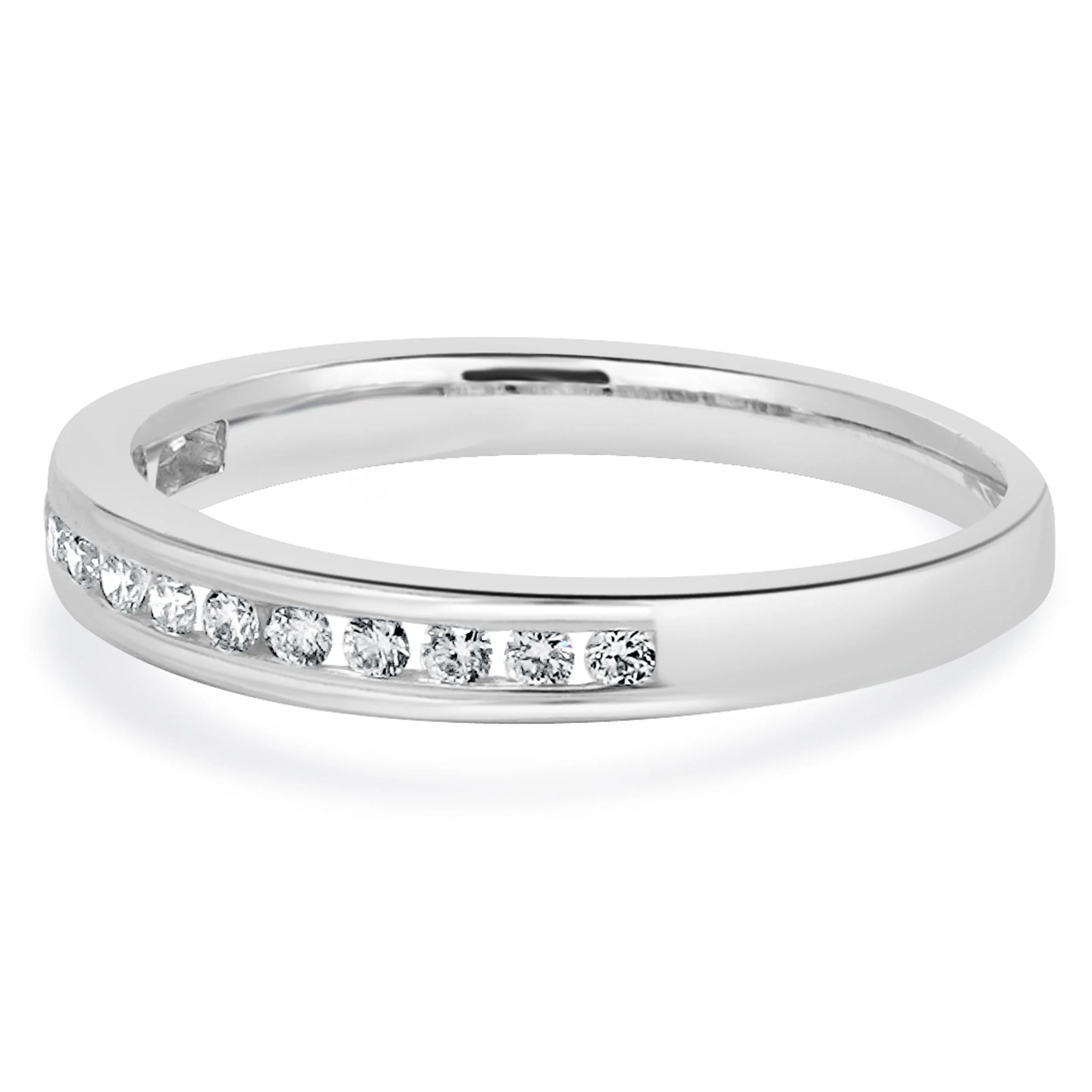 14 Karat White Gold Channel Set Diamond Band - Image 2