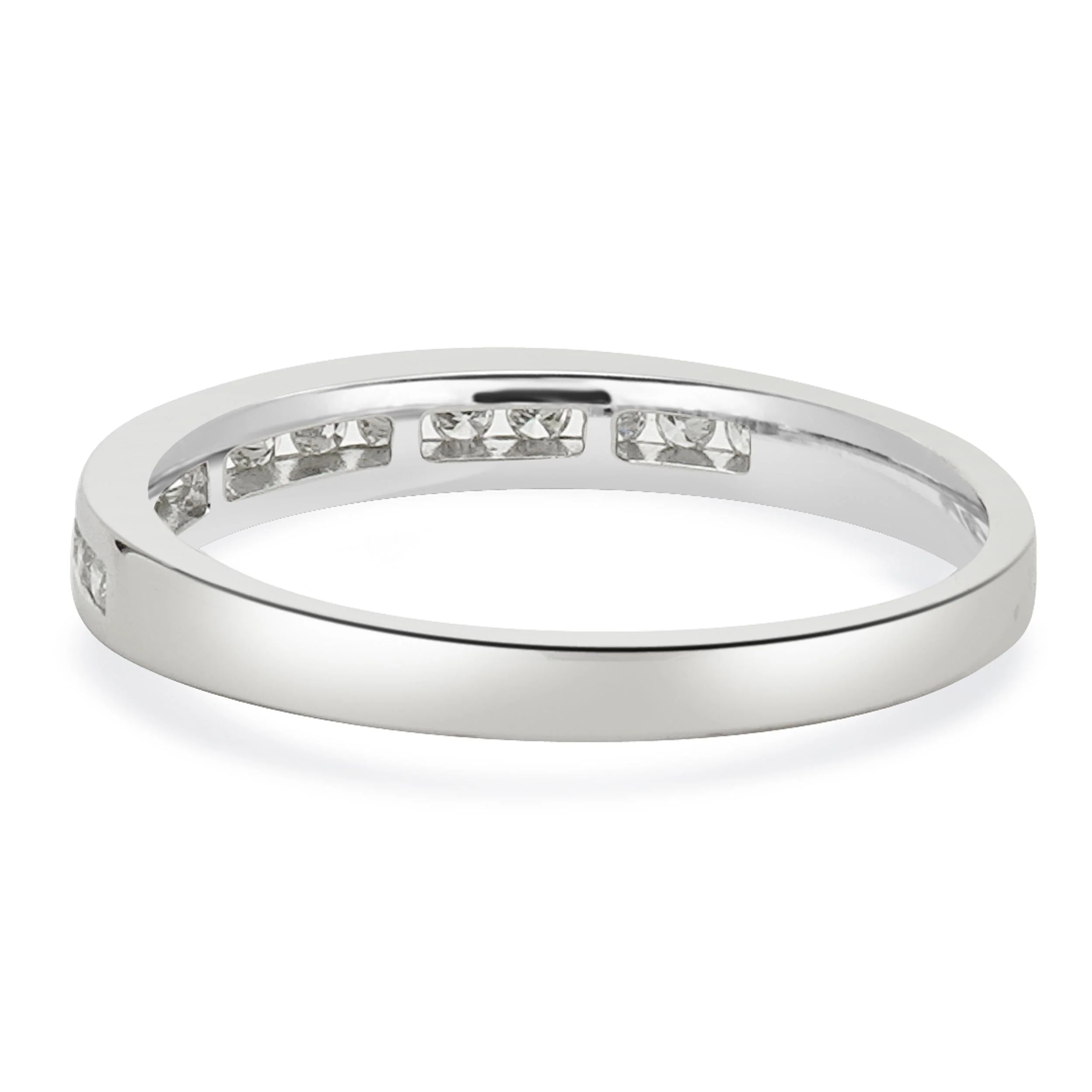 14 Karat White Gold Channel Set Diamond Band - Image 4