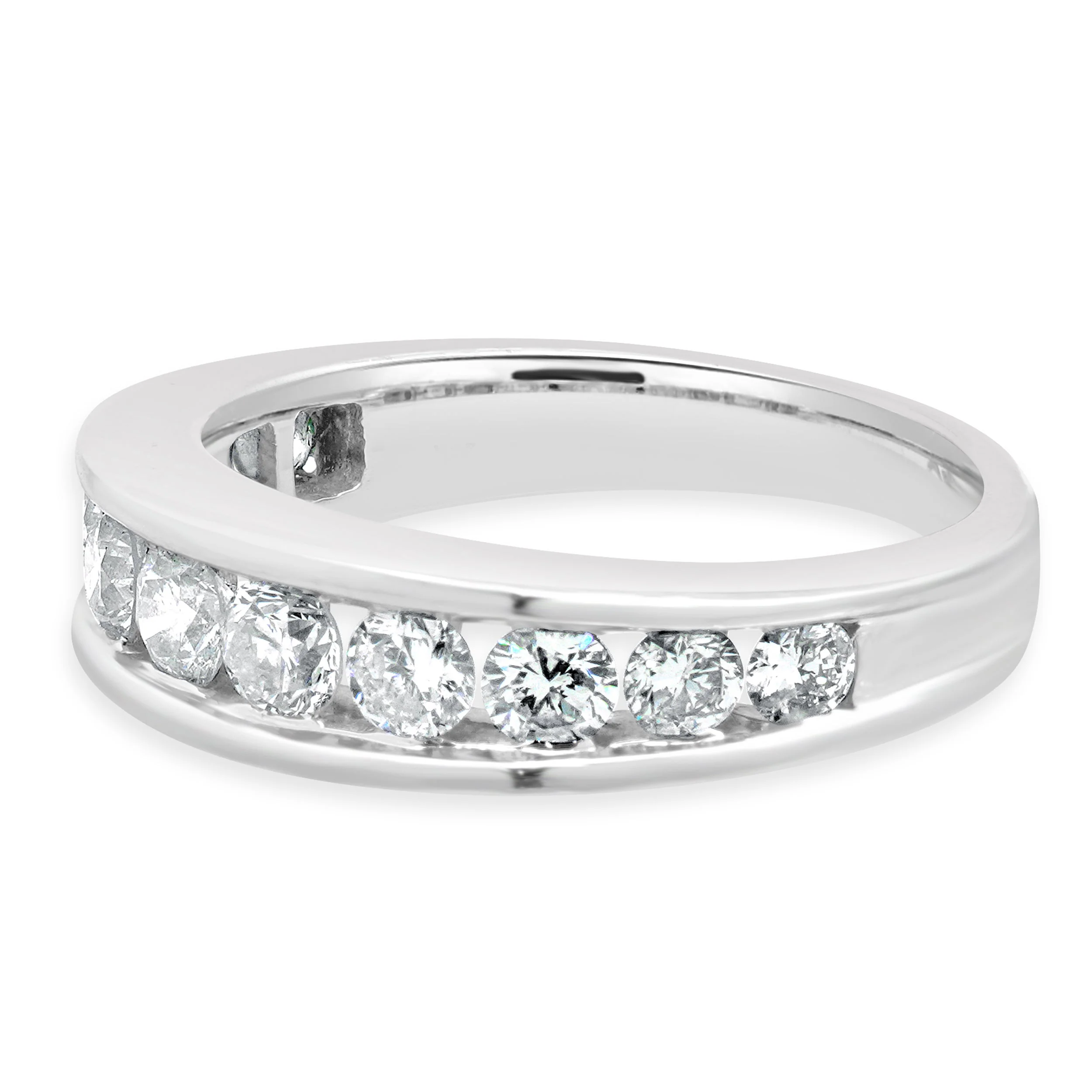 14 Karat White Gold Channel Set Diamond Band - Image 2