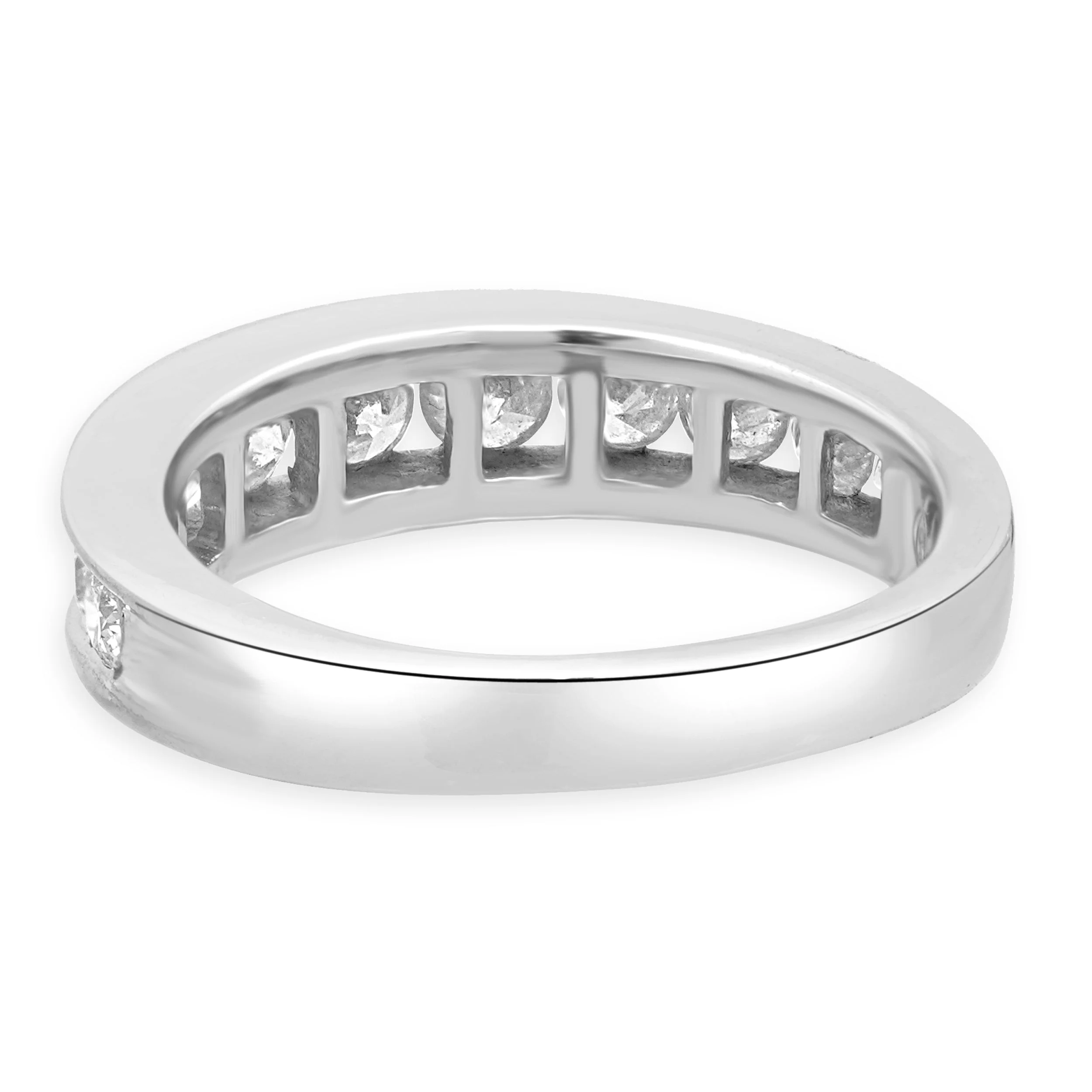 14 Karat White Gold Channel Set Diamond Band - Image 3
