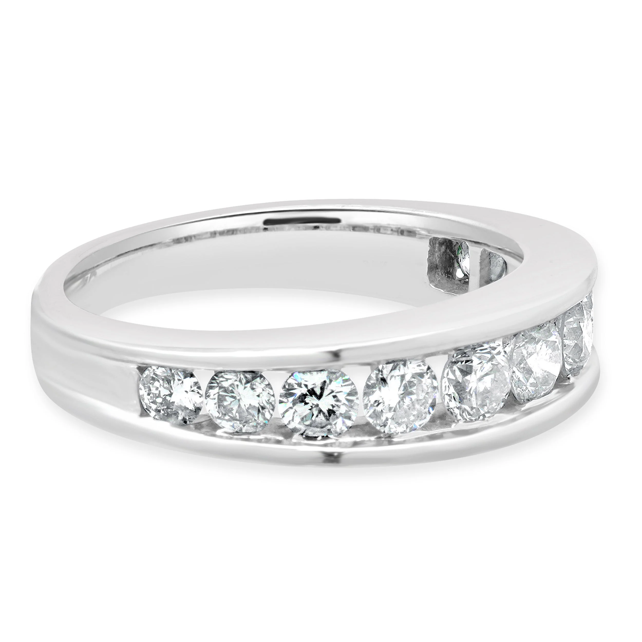 14 Karat White Gold Channel Set Diamond Band - Image 4