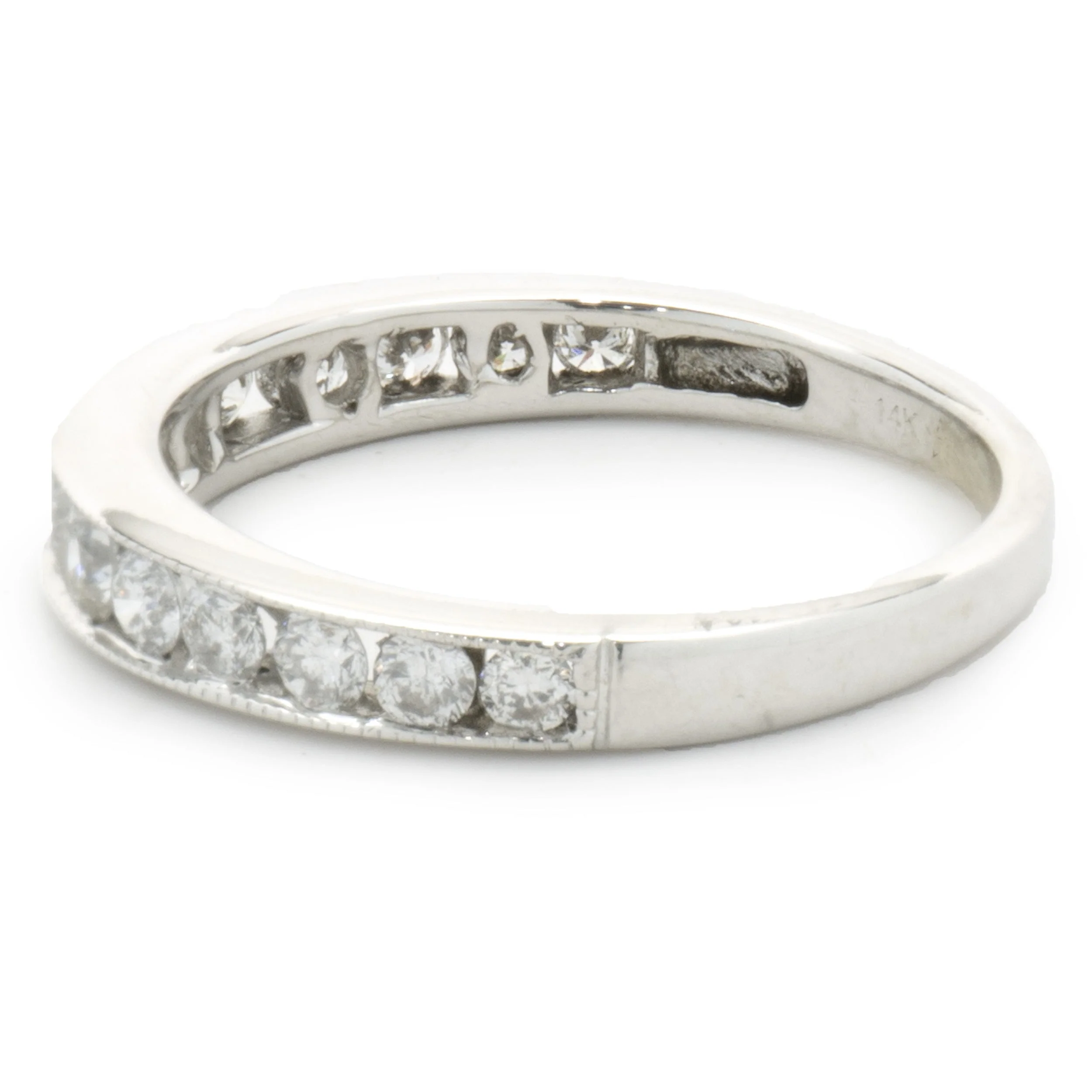 14 Karat White Gold Channel Set Diamond Band - Image 2