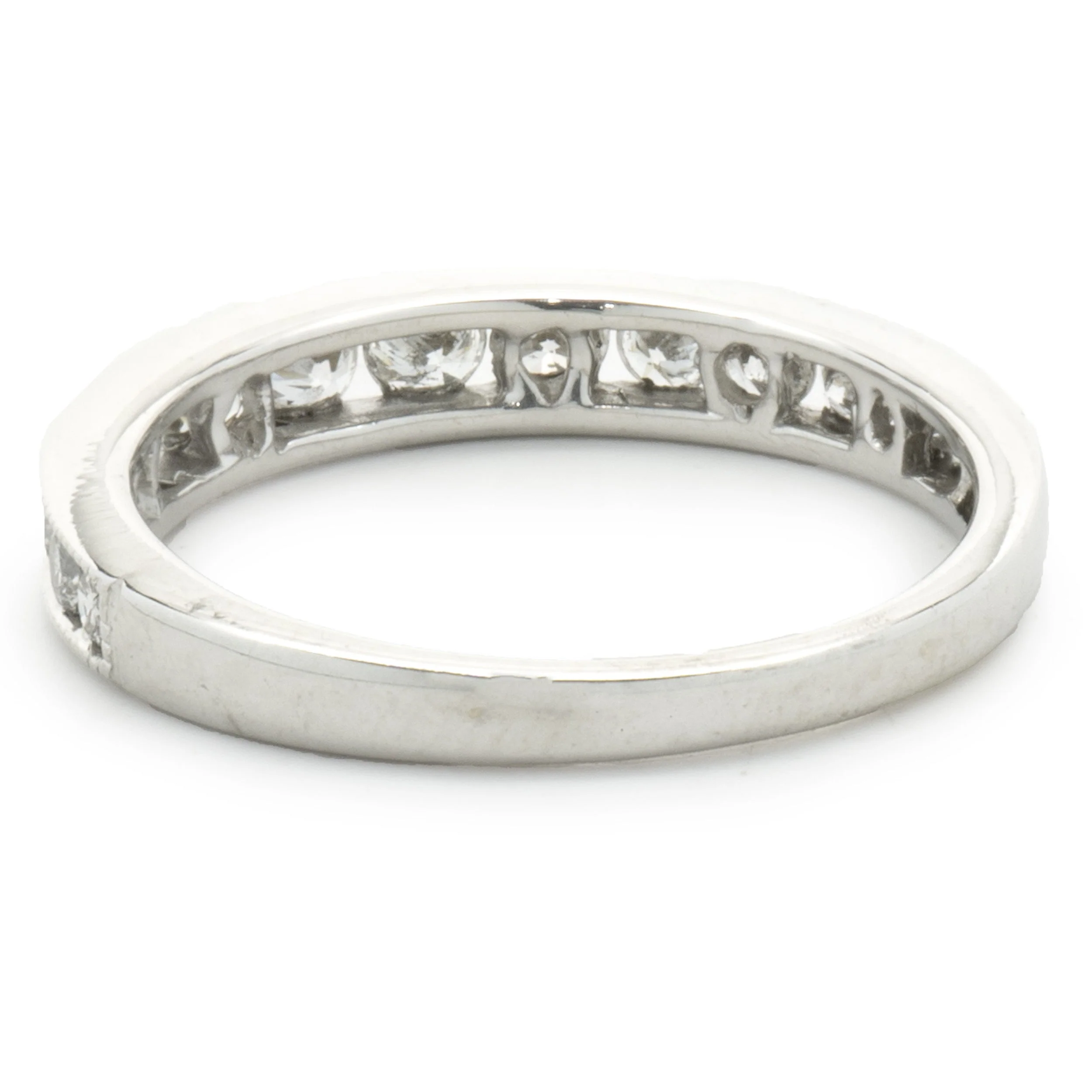14 Karat White Gold Channel Set Diamond Band - Image 3