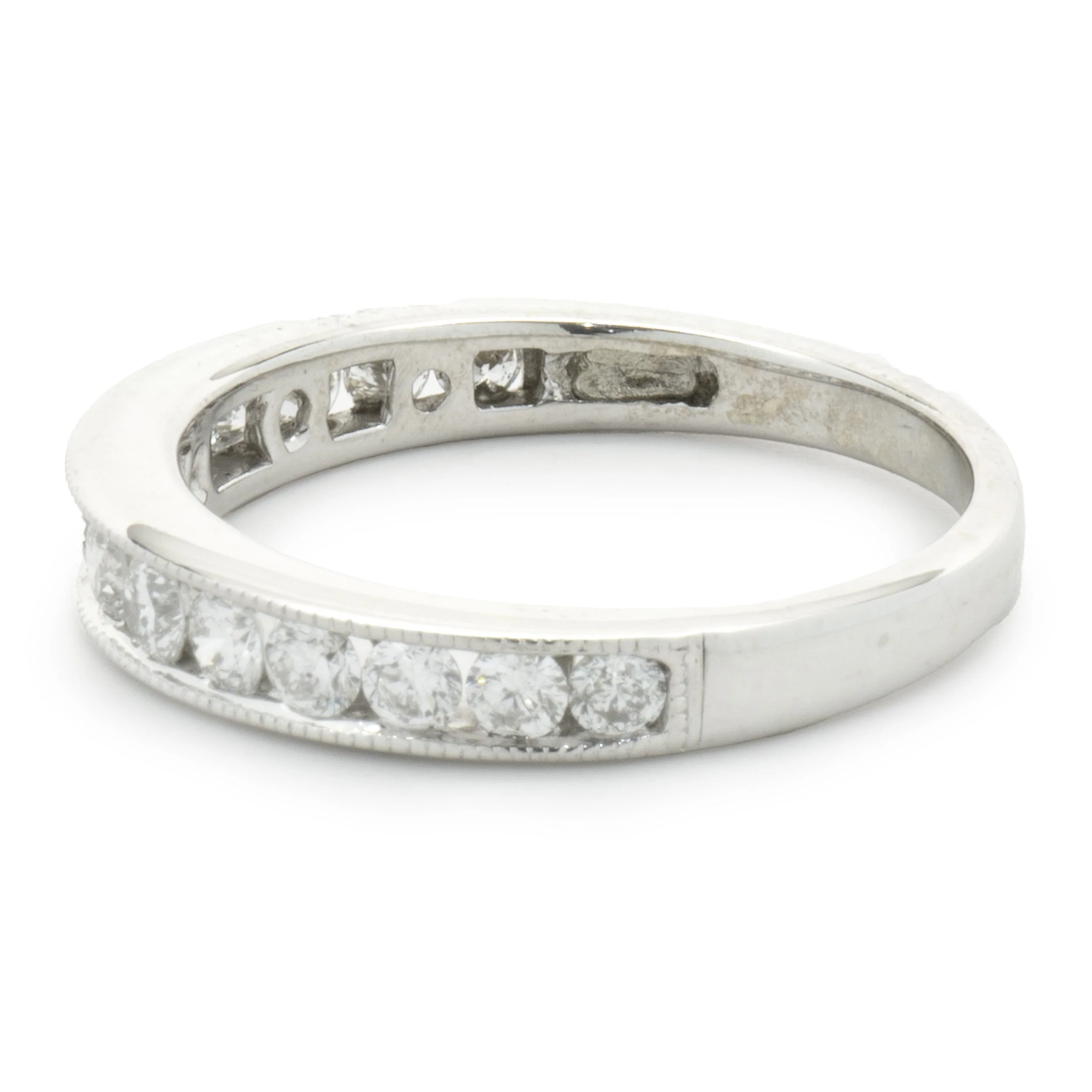 14 Karat White Gold Channel Set Diamond Band - Image 2