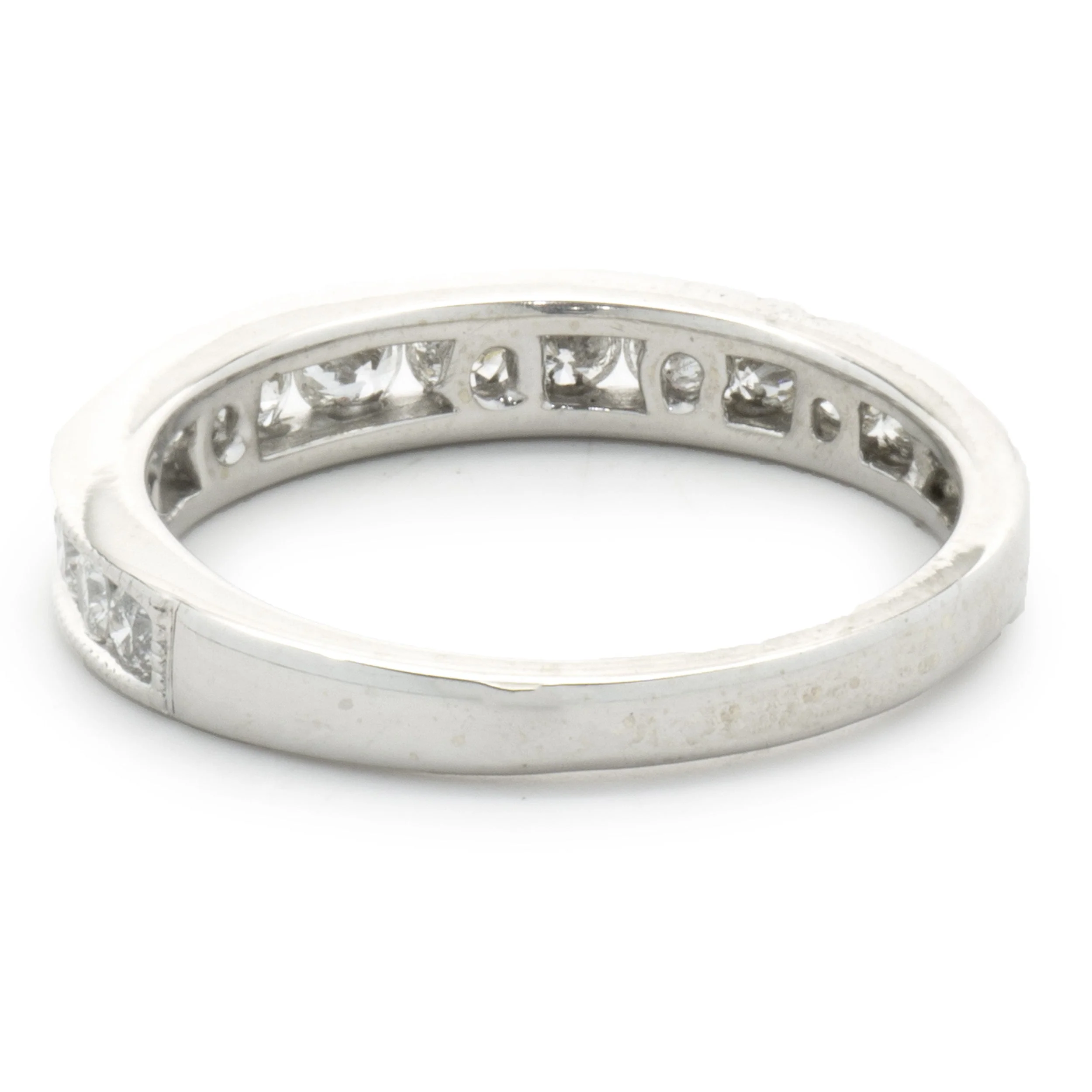 14 Karat White Gold Channel Set Diamond Band - Image 3