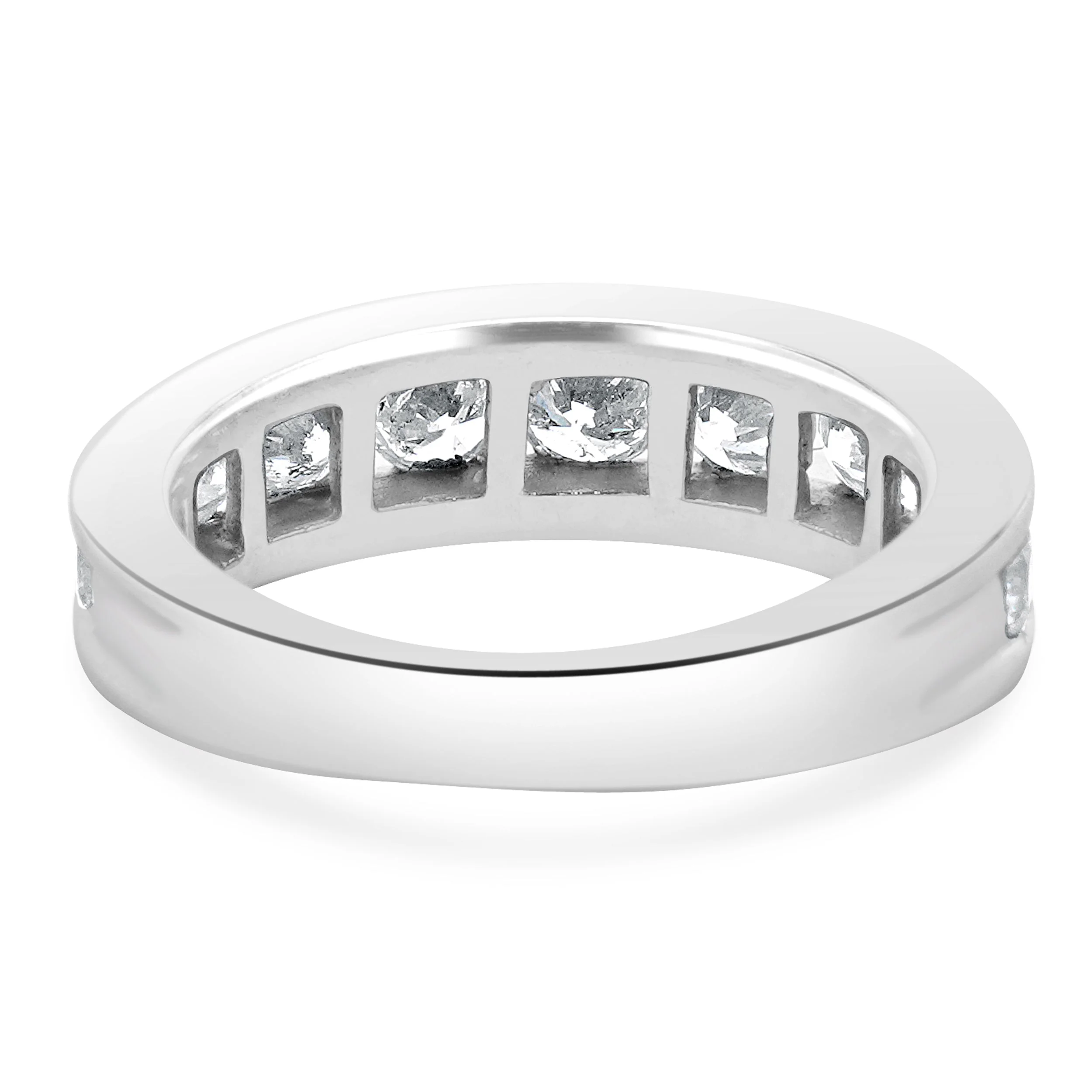 14 Karat White Gold Channel Set Diamond Band - Image 3
