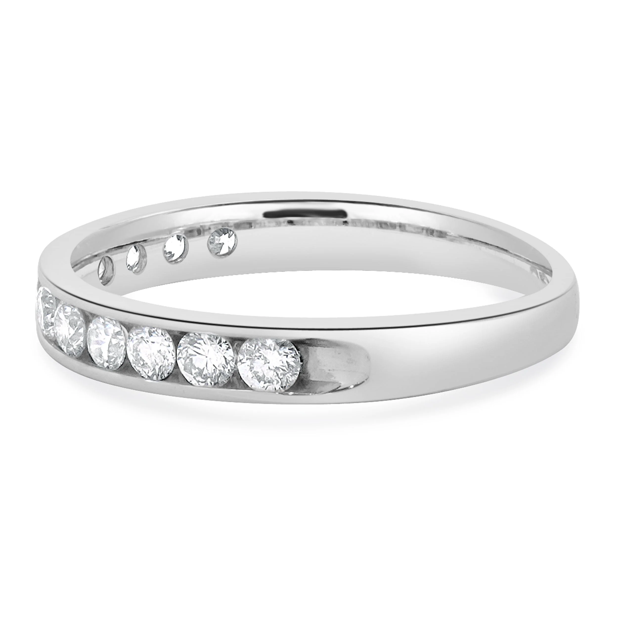 14 Karat White Gold Channel Set Diamond Band - Image 2