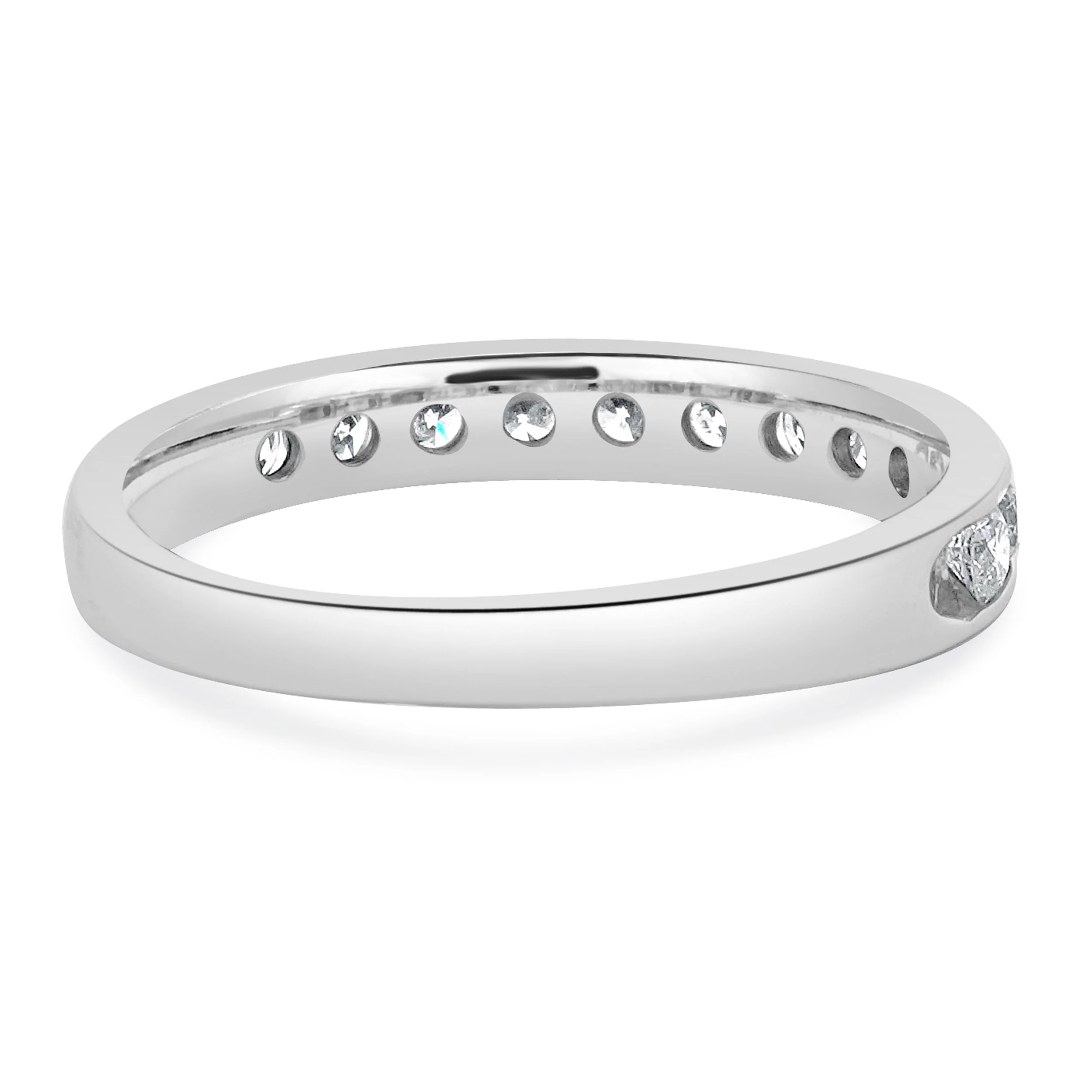14 Karat White Gold Channel Set Diamond Band - Image 3