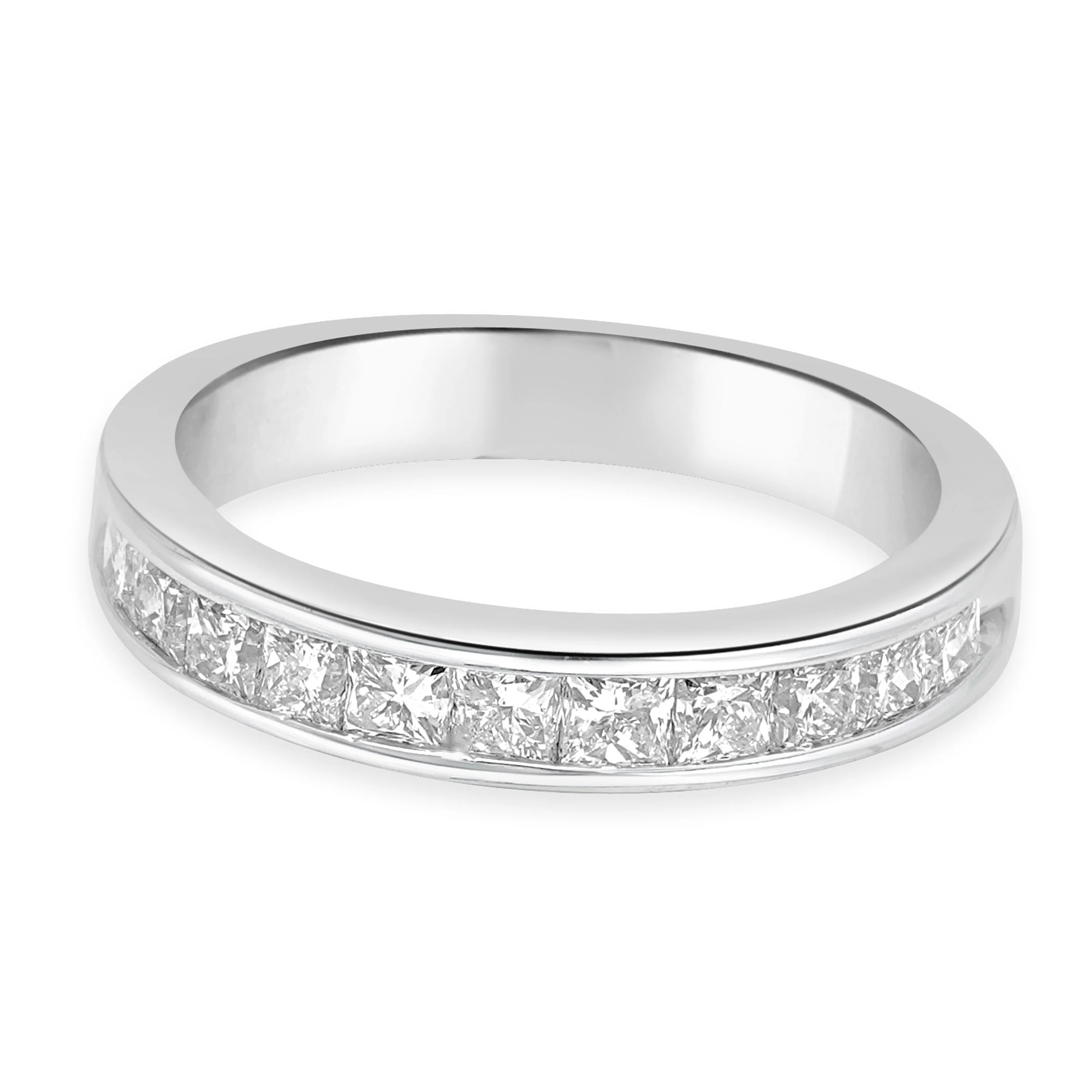 14 Karat White Gold Channel Set Diamond Ring