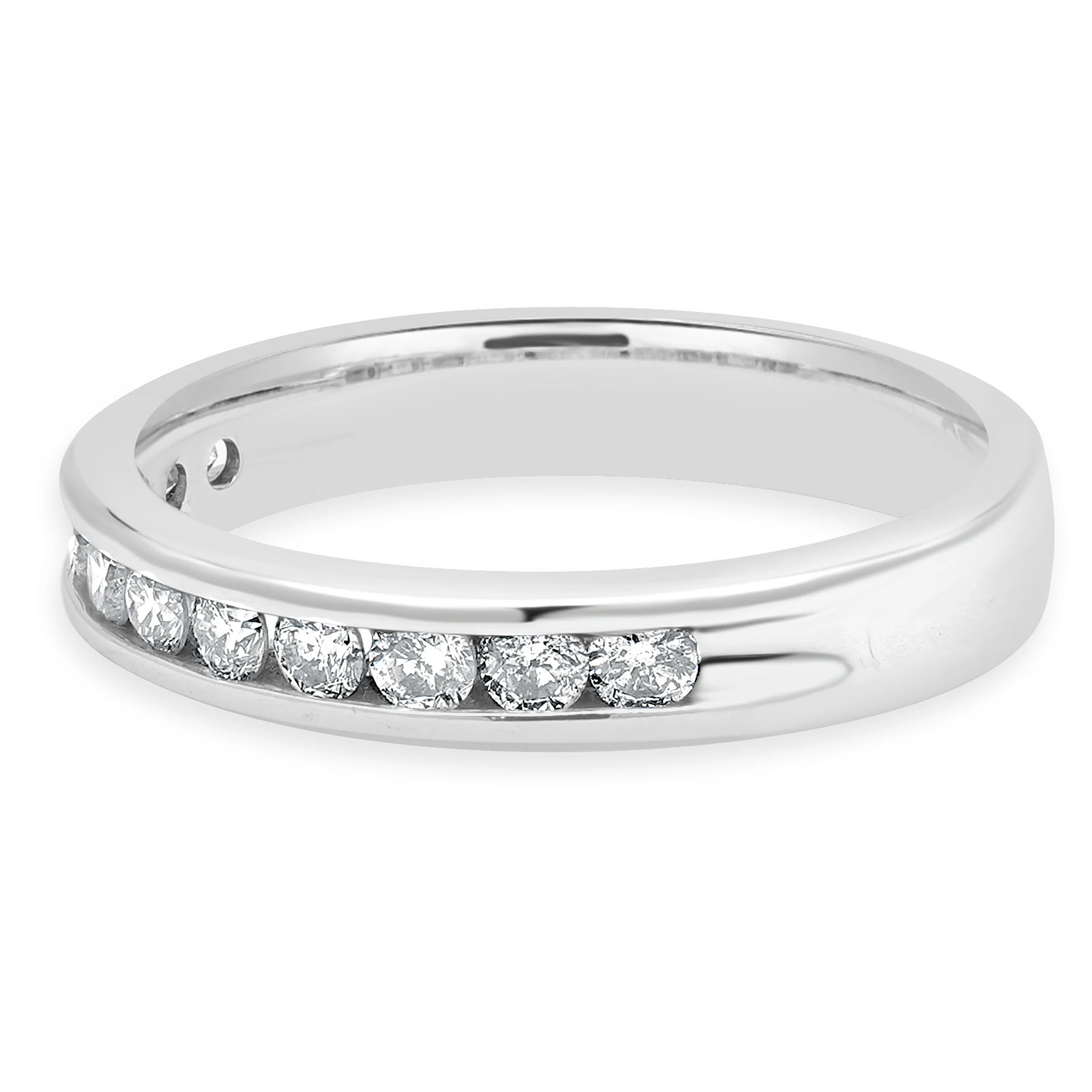14 Karat White Gold Channel Set Diamond Ring - Image 2