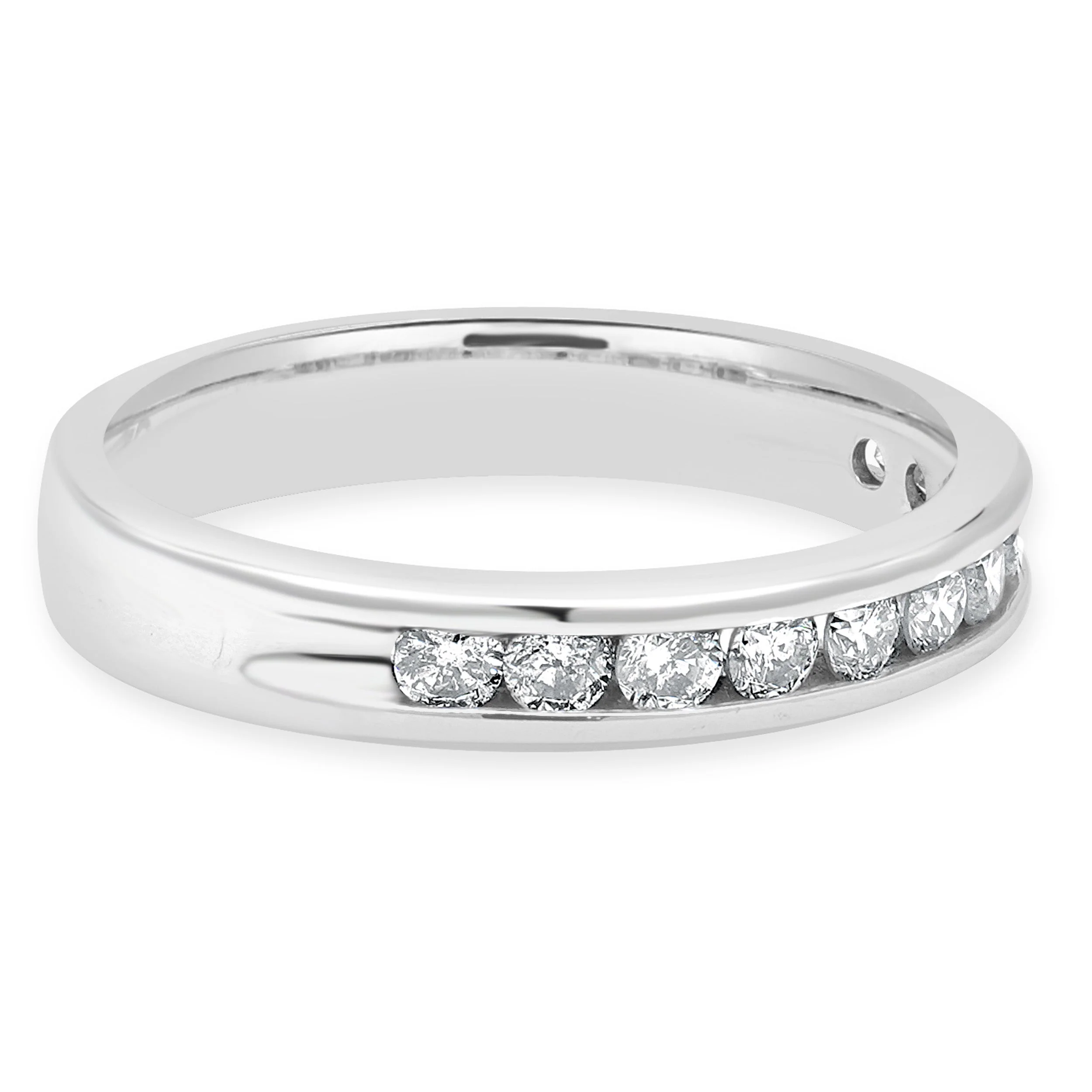 14 Karat White Gold Channel Set Diamond Ring - Image 4