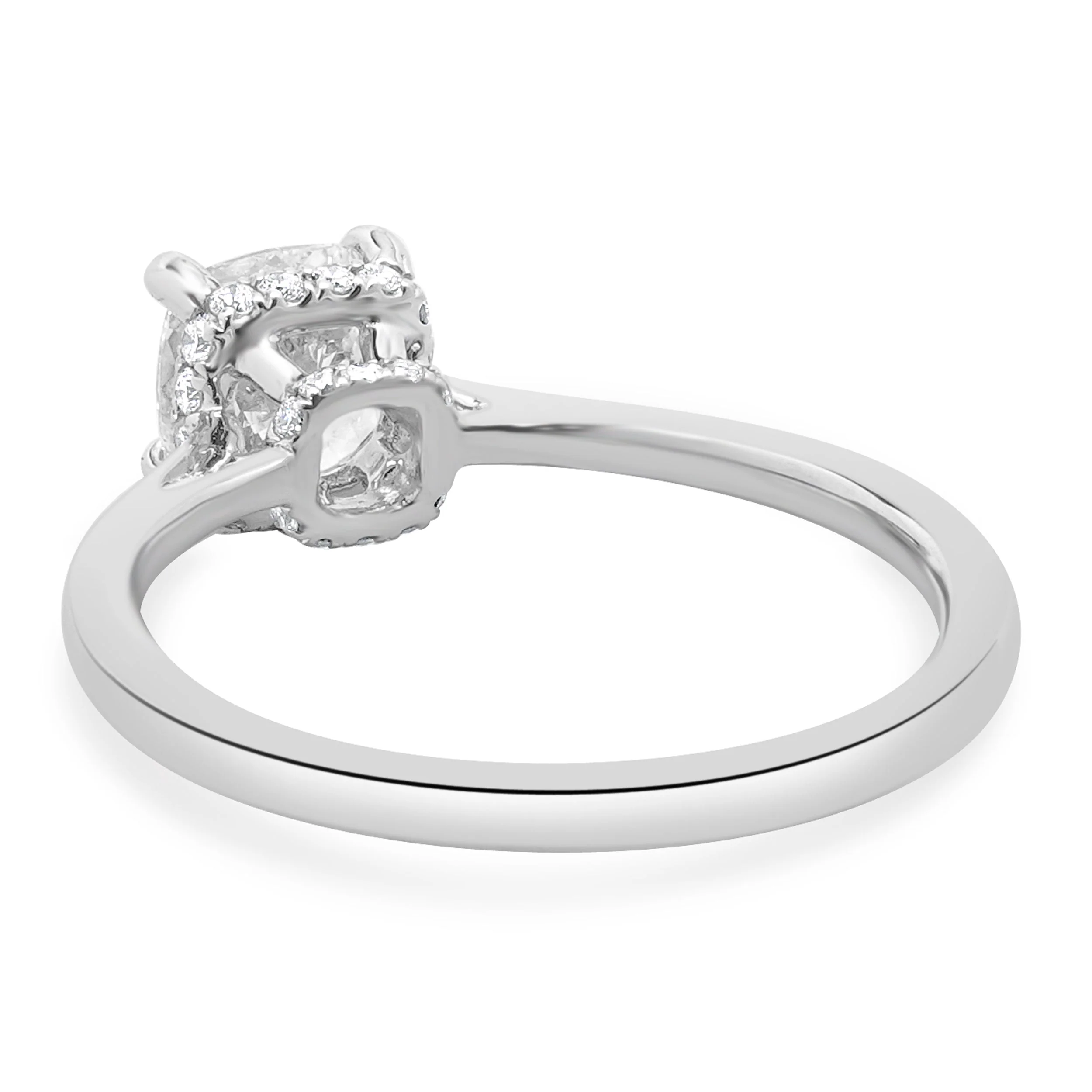 14 Karat White Gold Cushion Cut Diamond Engagement Ring - Image 3
