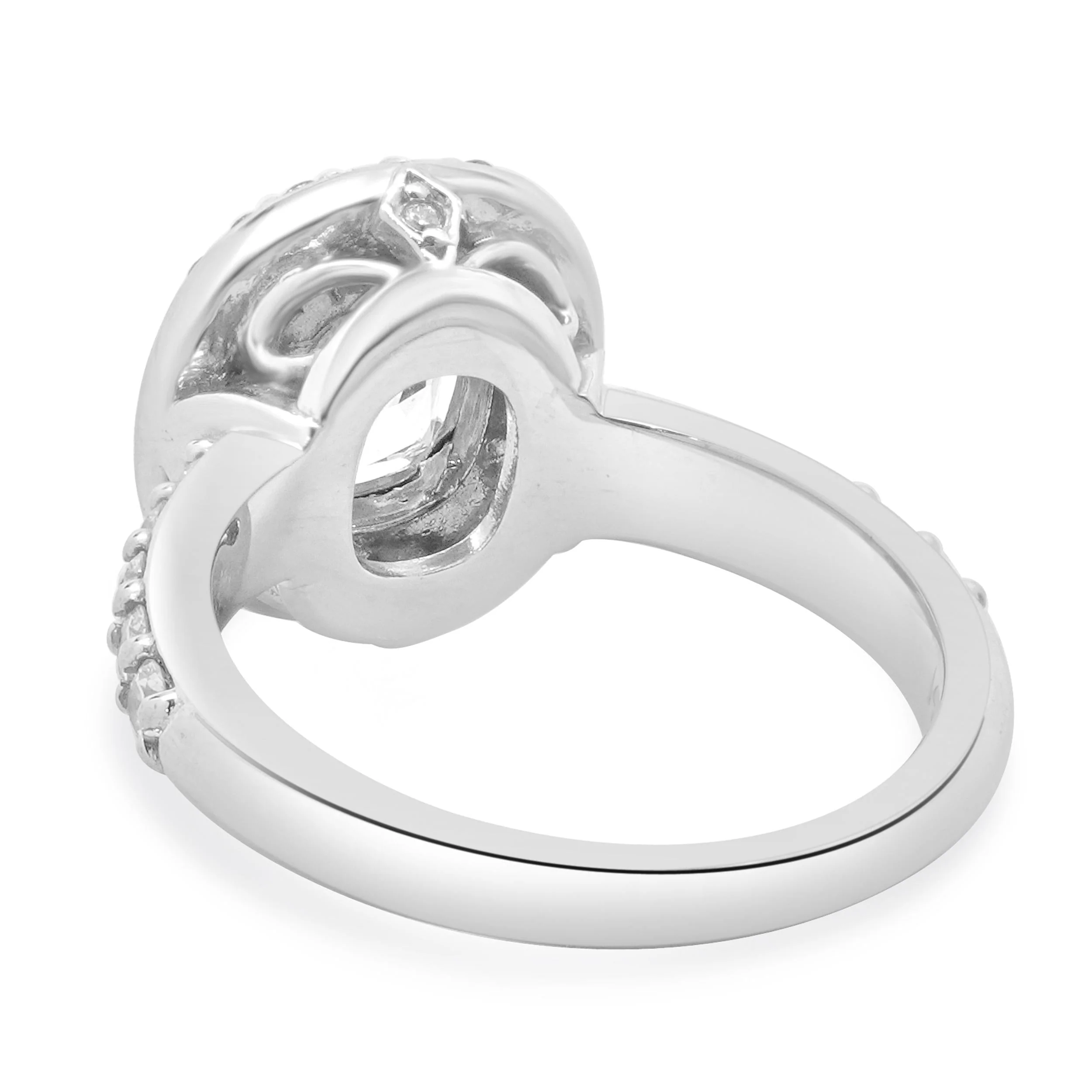 14 Karat White Gold Cushion Cut Diamond Engagement Ring - Image 3