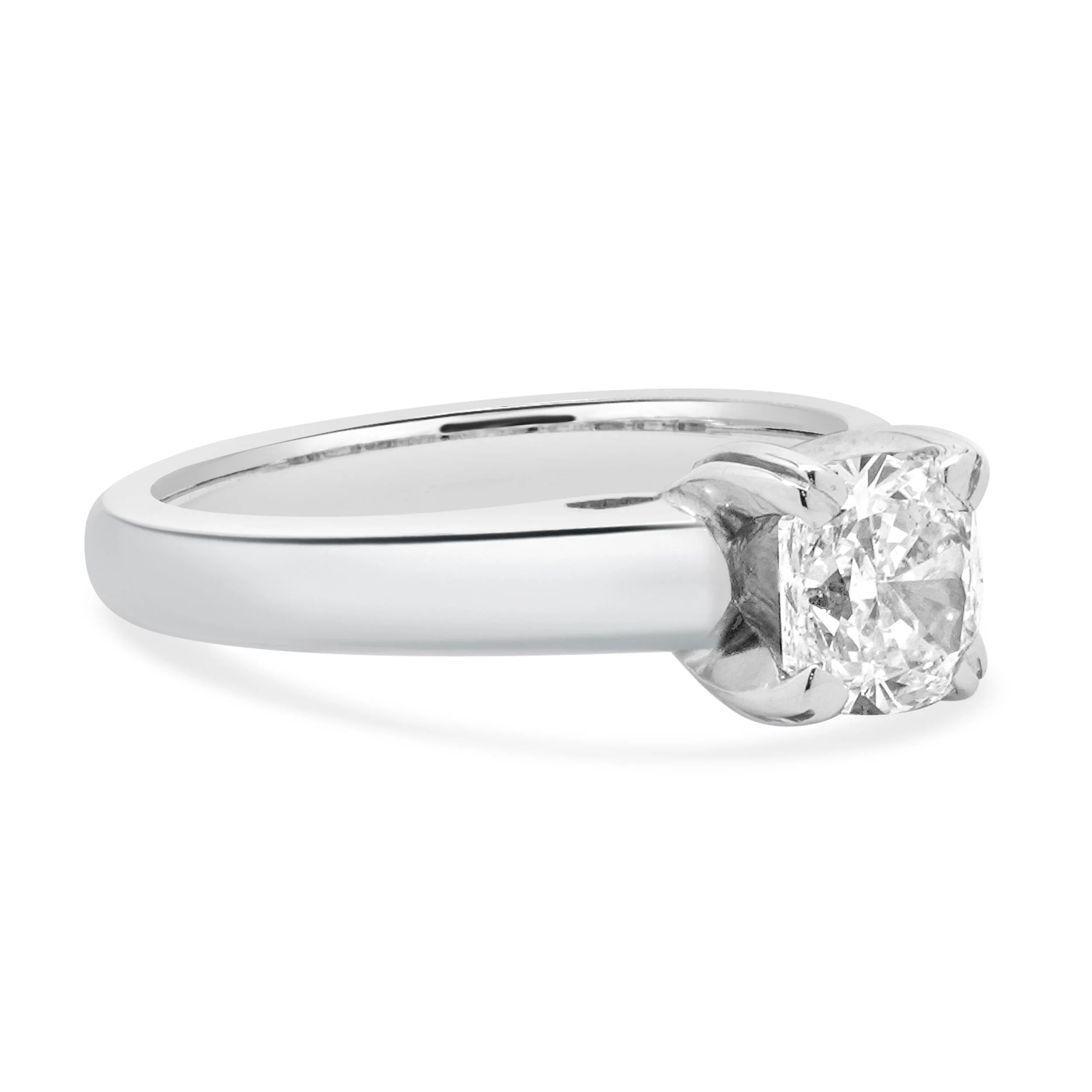 14 Karat White Gold Cushion Cut Diamond Engagement Ring - Image 2