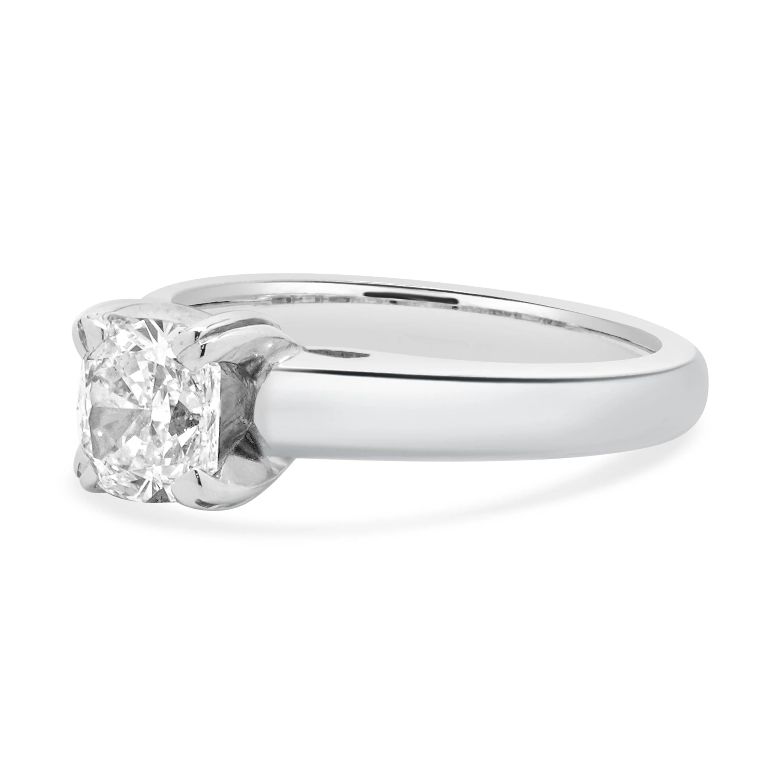 14 Karat White Gold Cushion Cut Diamond Engagement Ring - Image 3