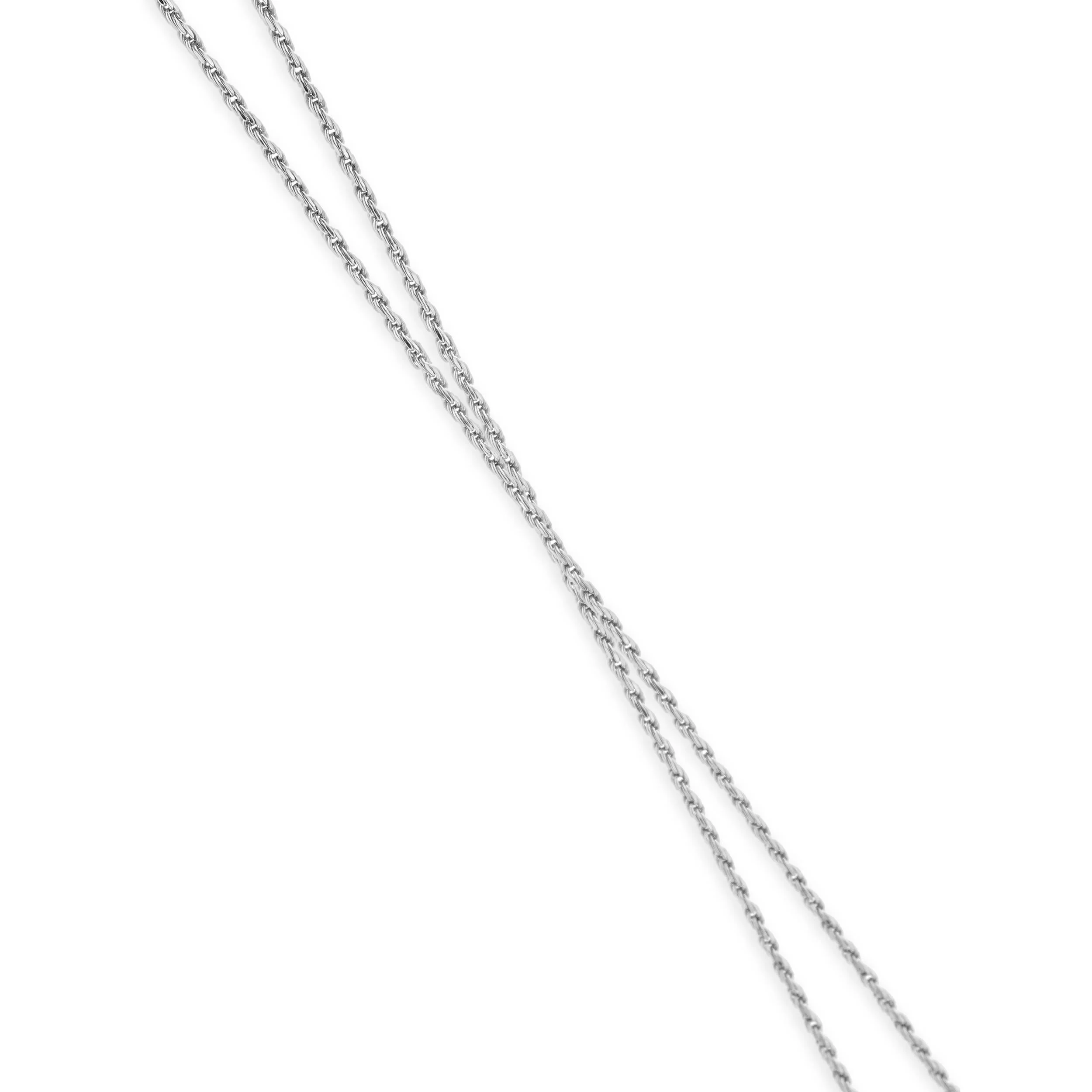 14 Karat White Gold Cut Diamond Necklace - Image 4