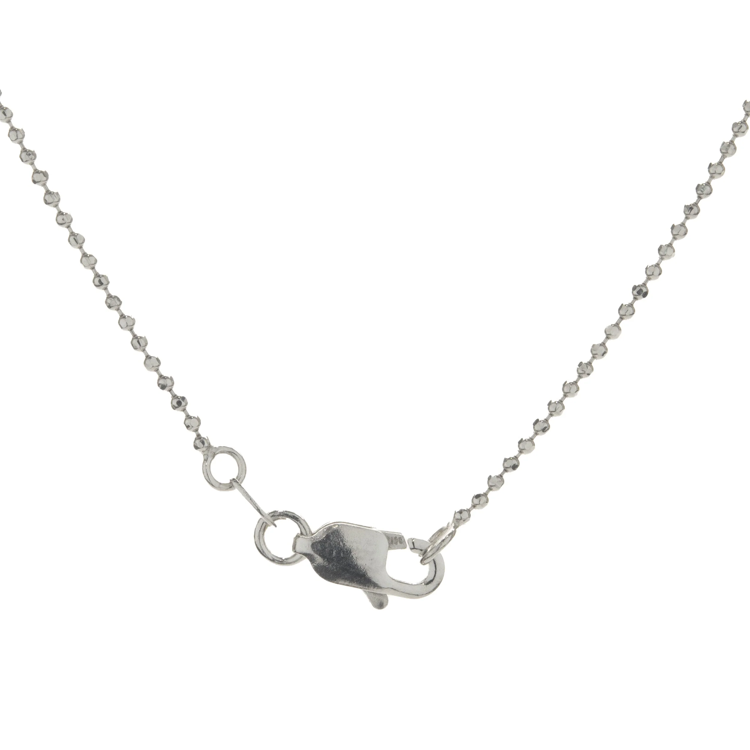 14 Karat White Gold Diamond “A” Necklace - Image 3