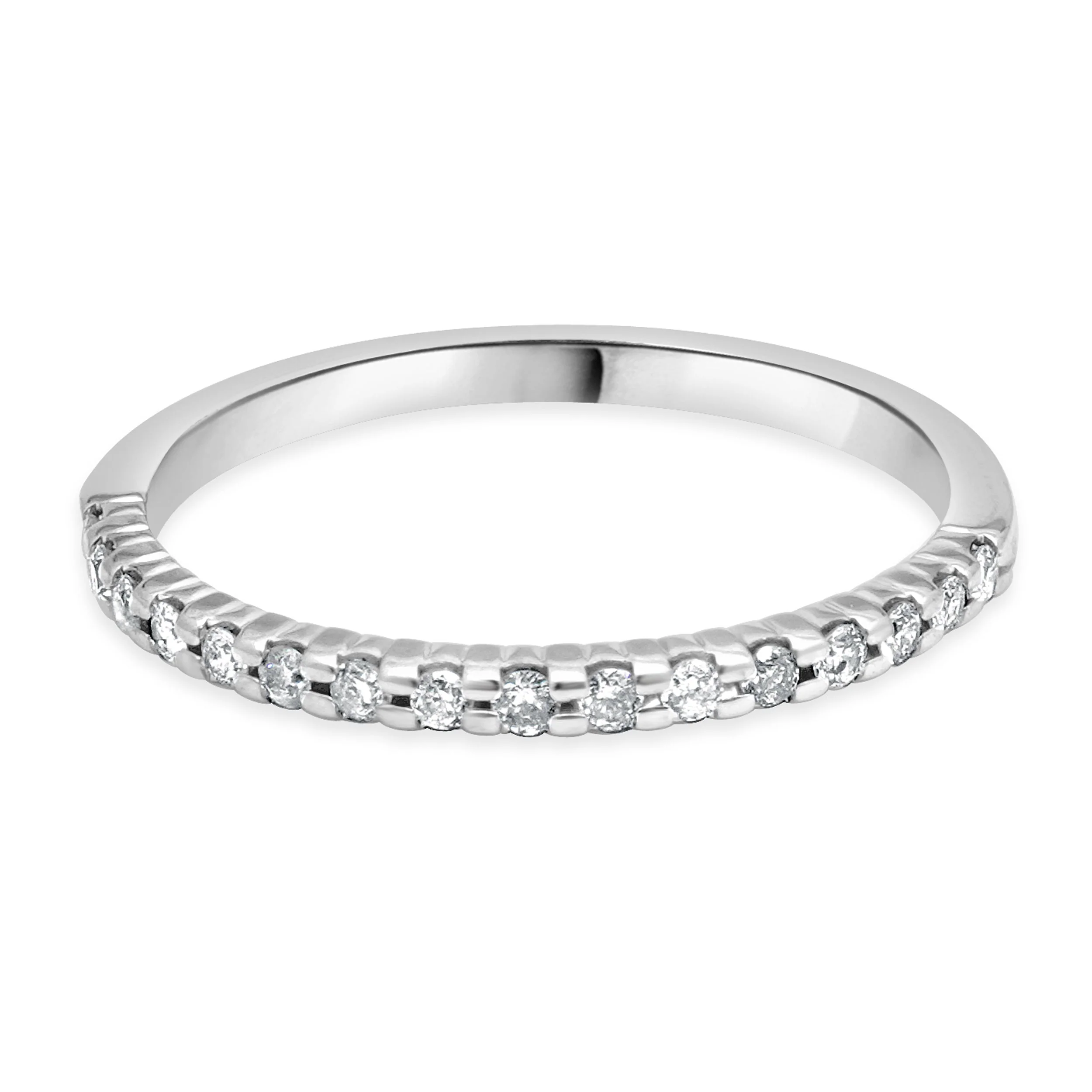 14 Karat White Gold Diamond Anniversary Band