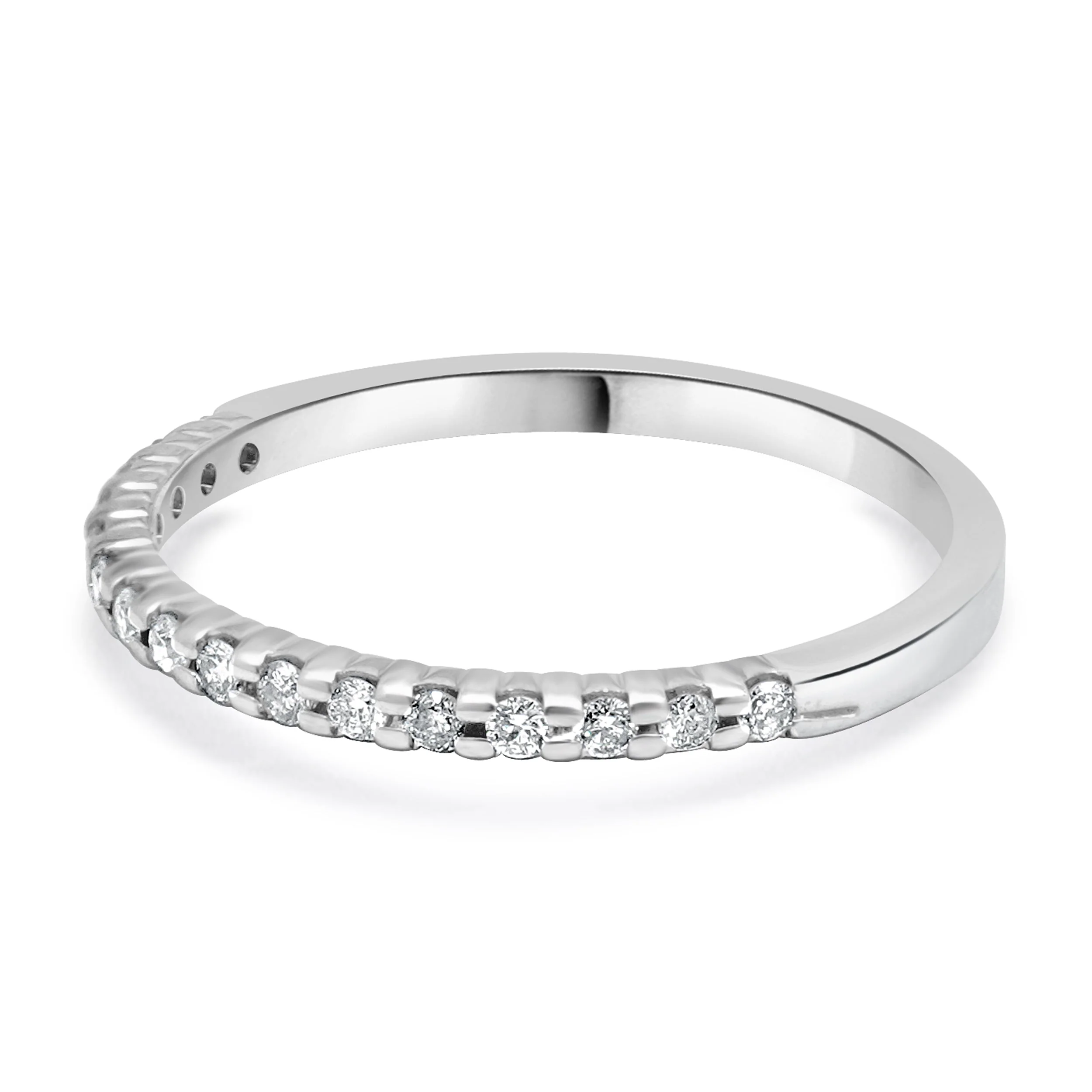 14 Karat White Gold Diamond Anniversary Band - Image 2