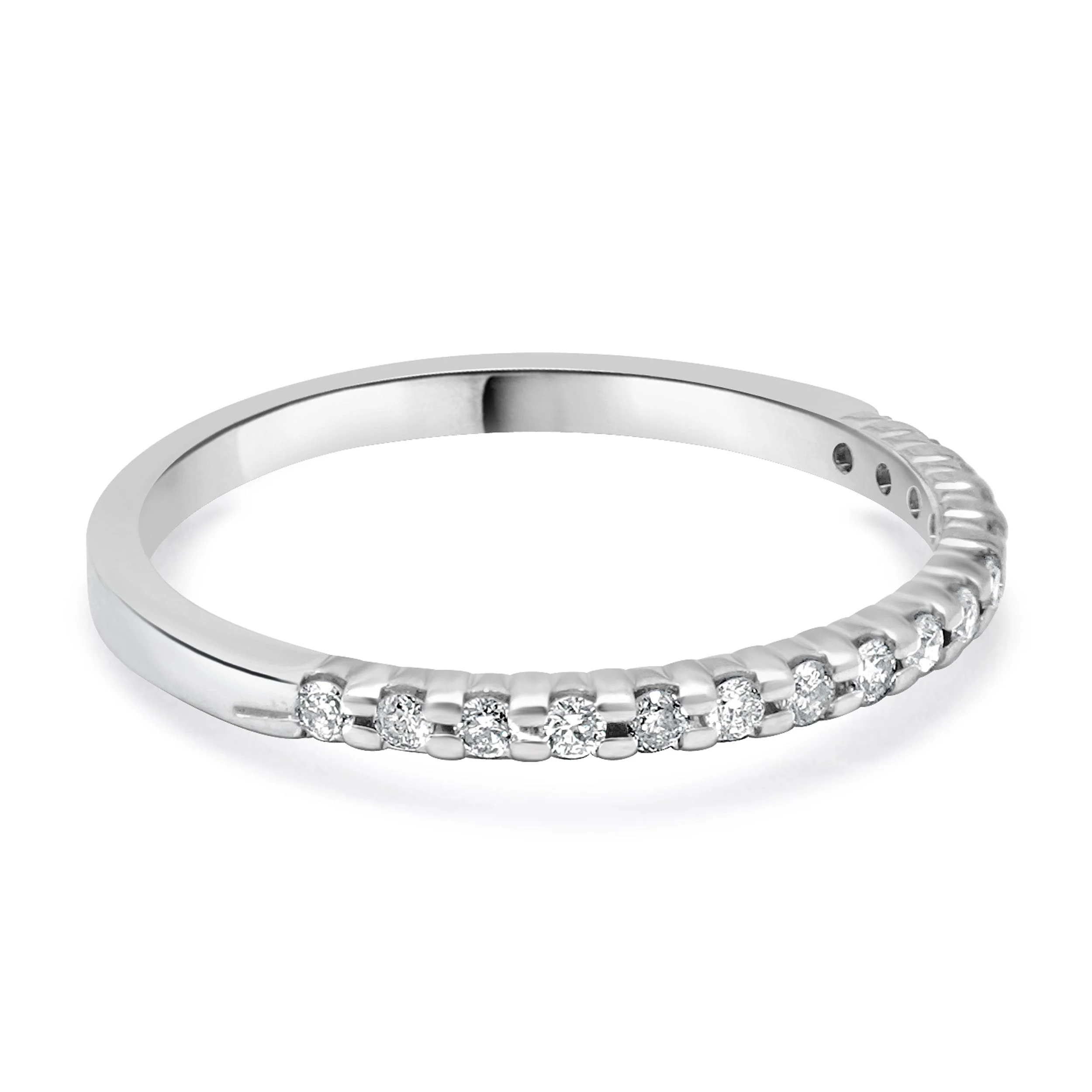 14 Karat White Gold Diamond Anniversary Band - Image 4