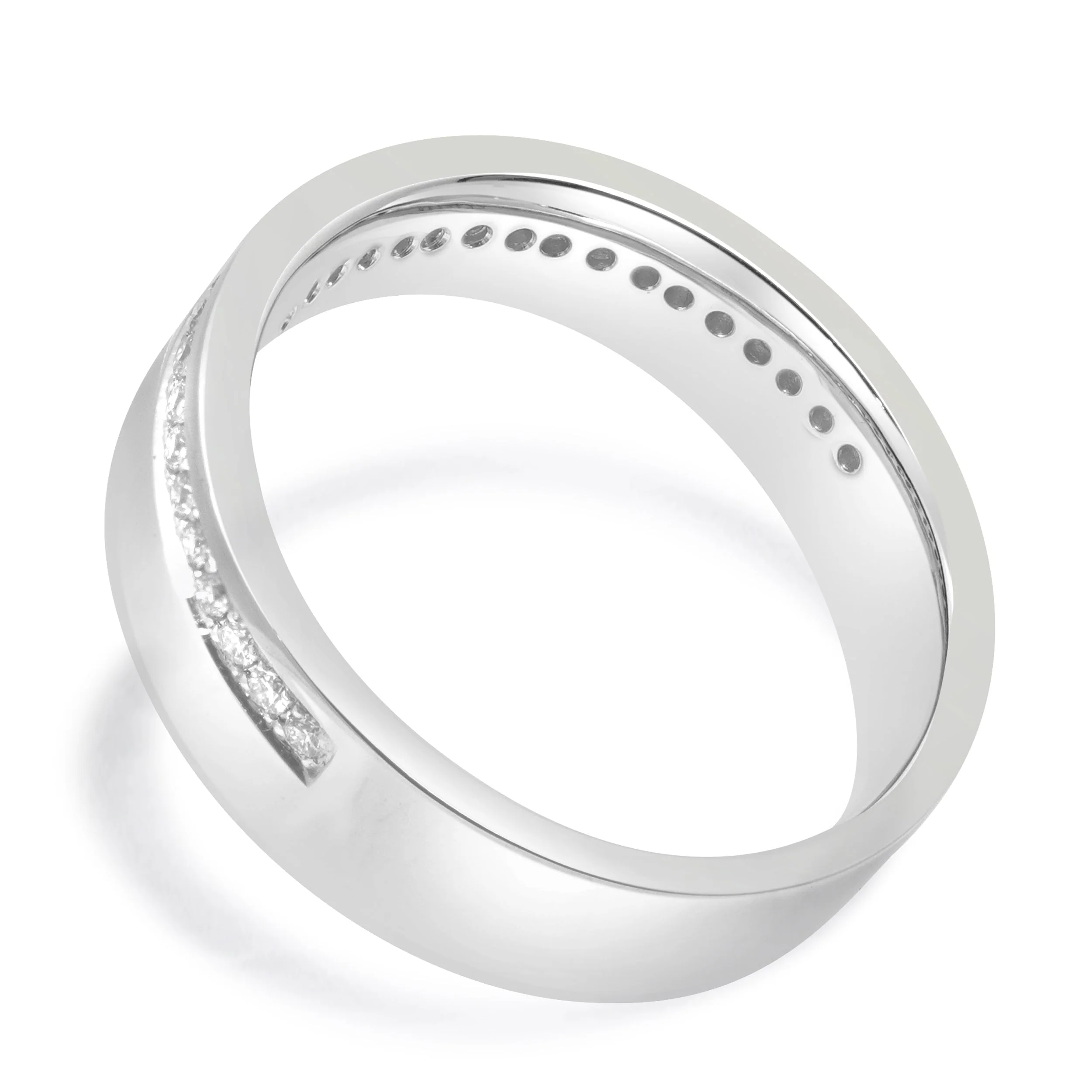 14 Karat White Gold Diamond Band - Image 3