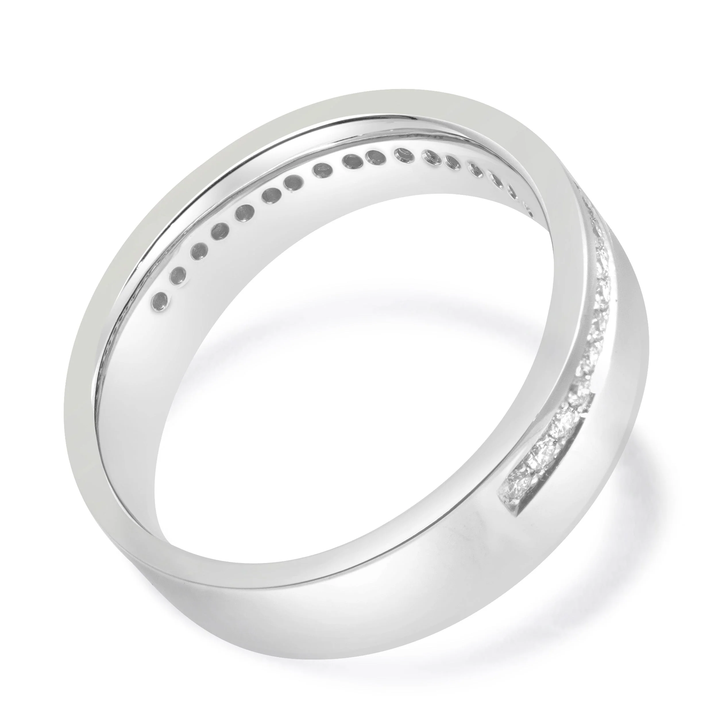 14 Karat White Gold Diamond Band - Image 4