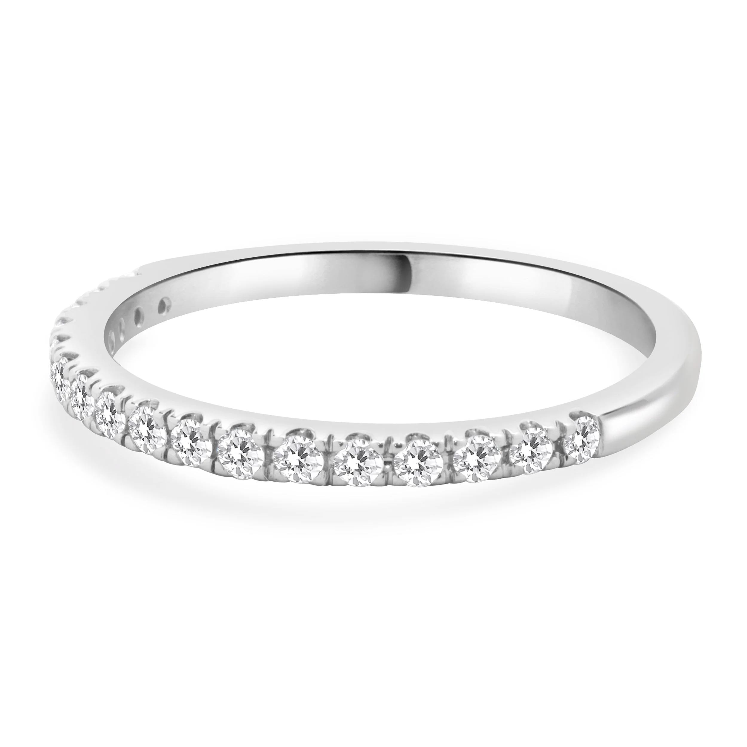 14 Karat White Gold Diamond Band - Image 2