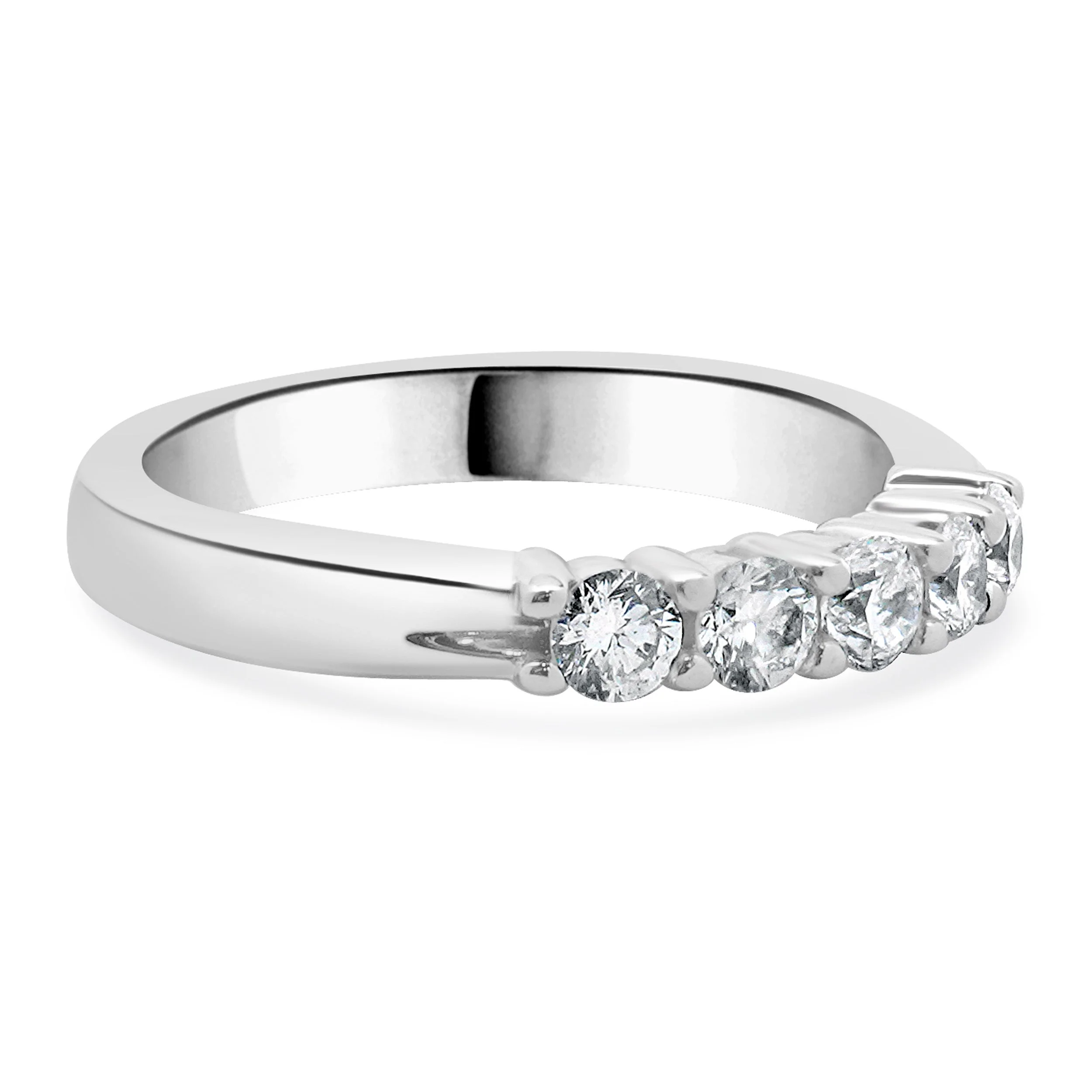 14 Karat White Gold Diamond Band - Image 4