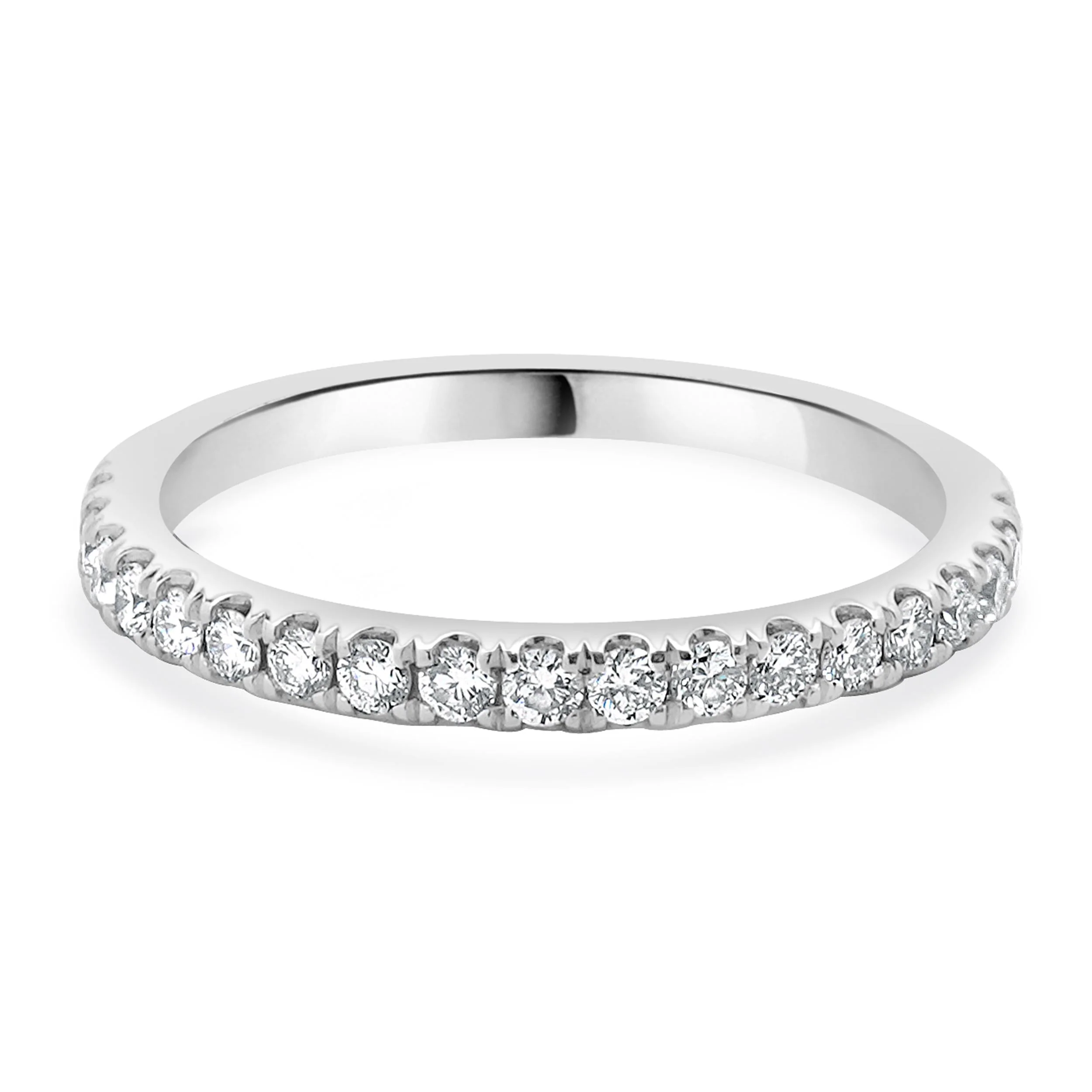 14 Karat White Gold Diamond Band