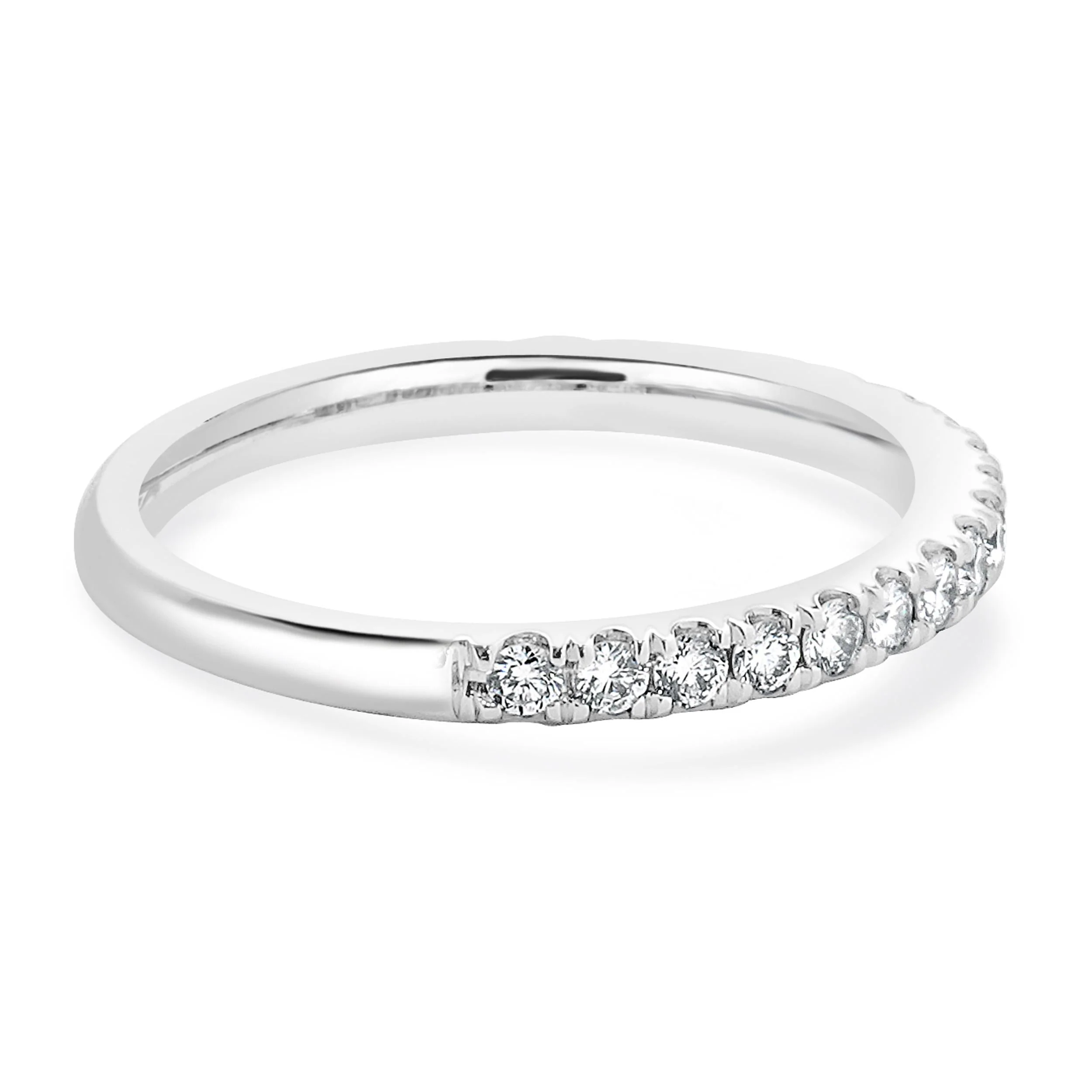 14 Karat White Gold Diamond Band - Image 4