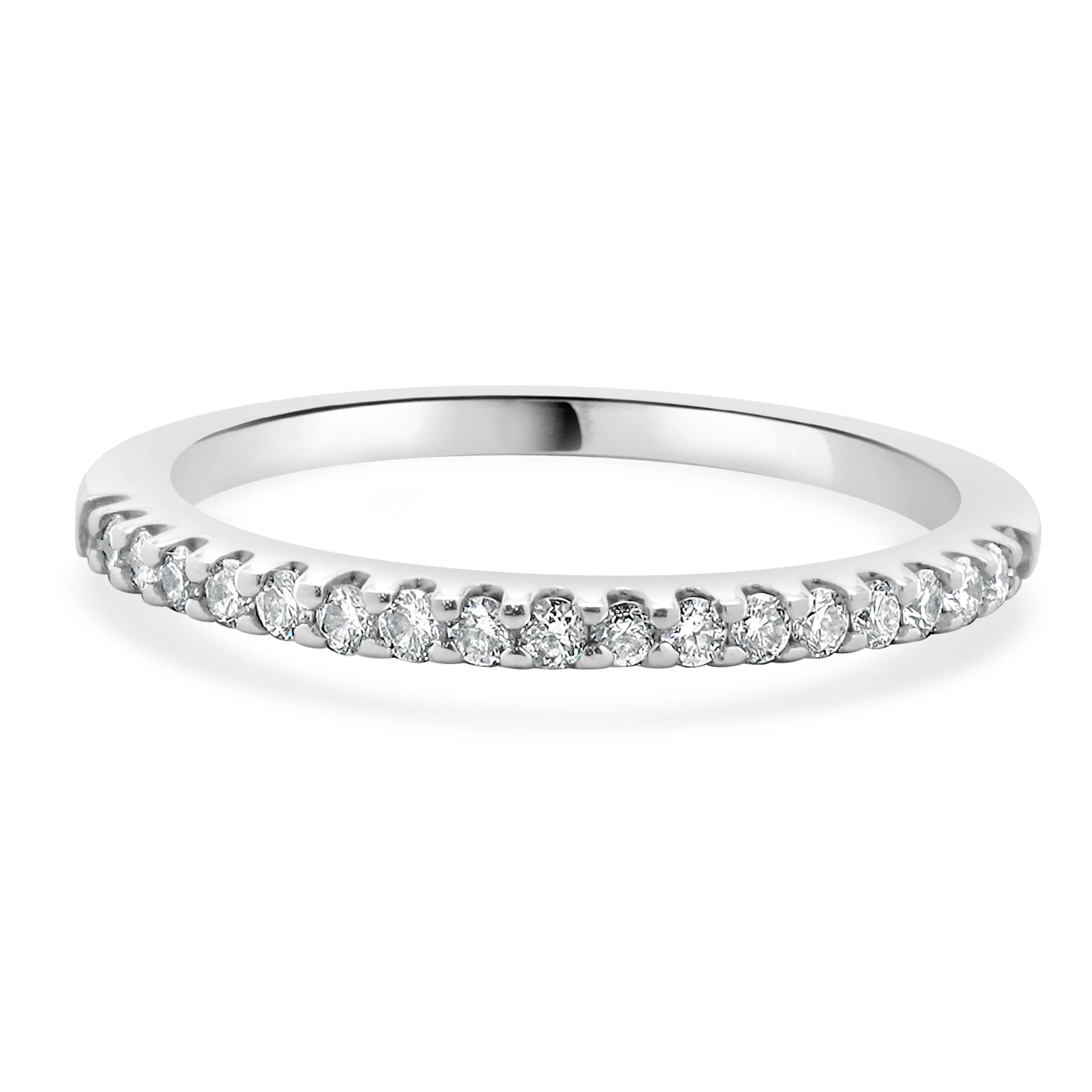 14 Karat White Gold Diamond Band