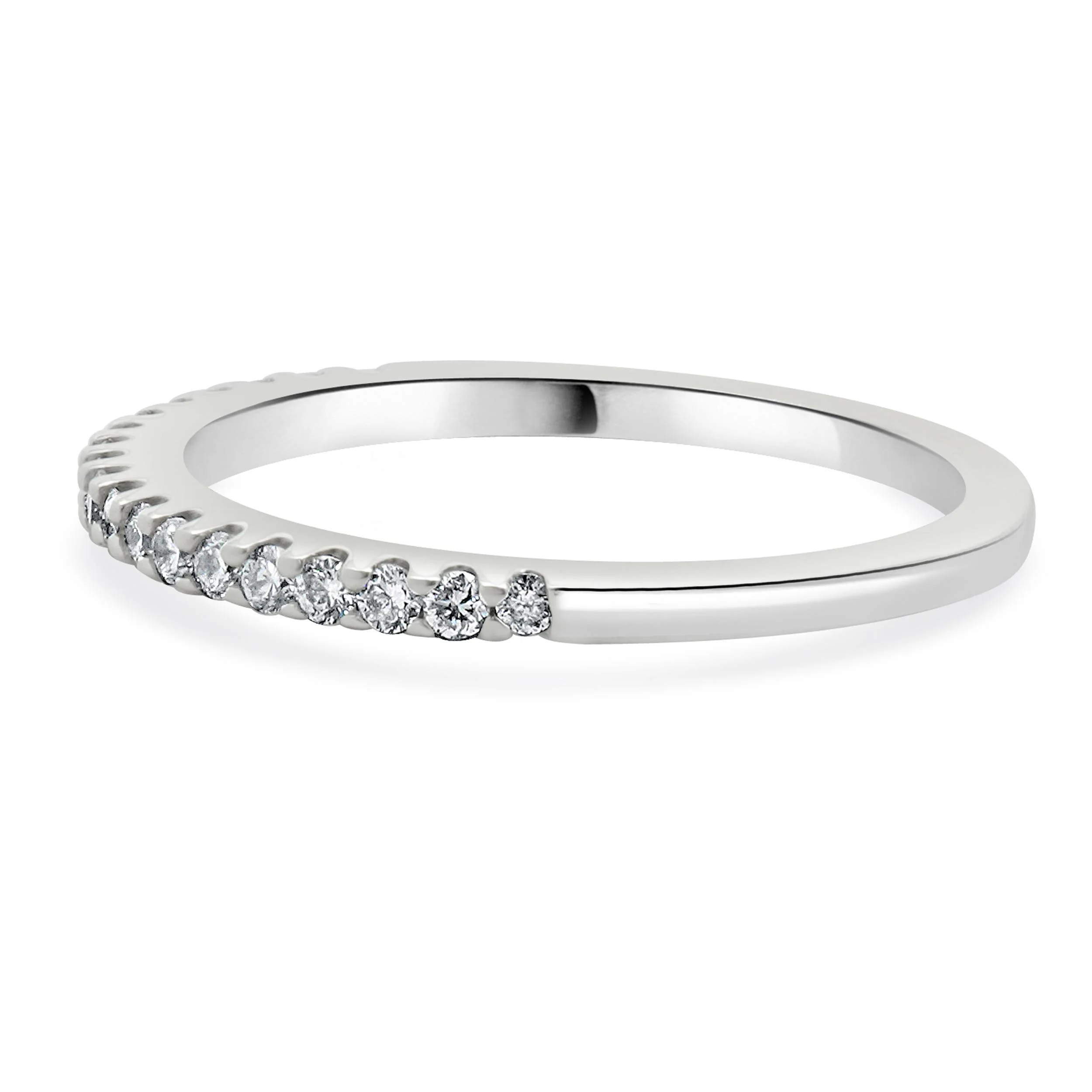 14 Karat White Gold Diamond Band - Image 2