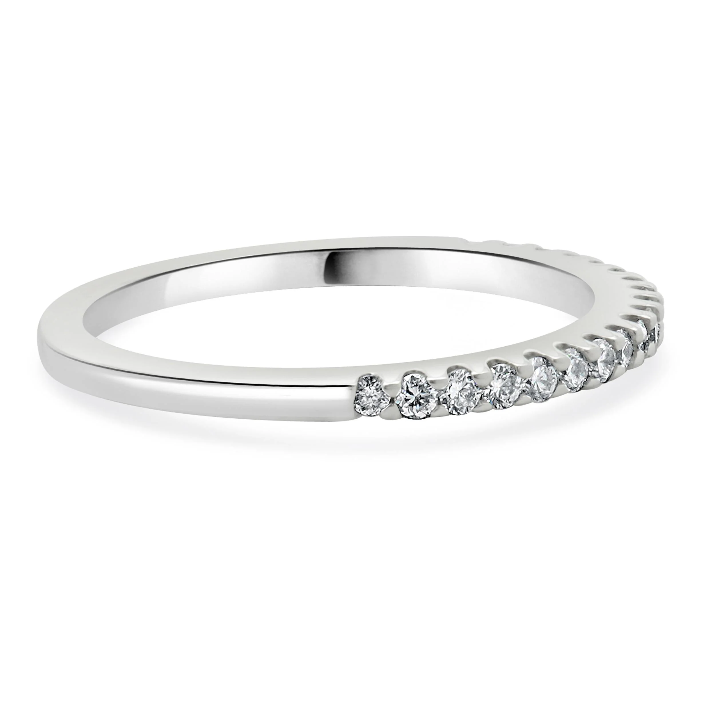 14 Karat White Gold Diamond Band - Image 4
