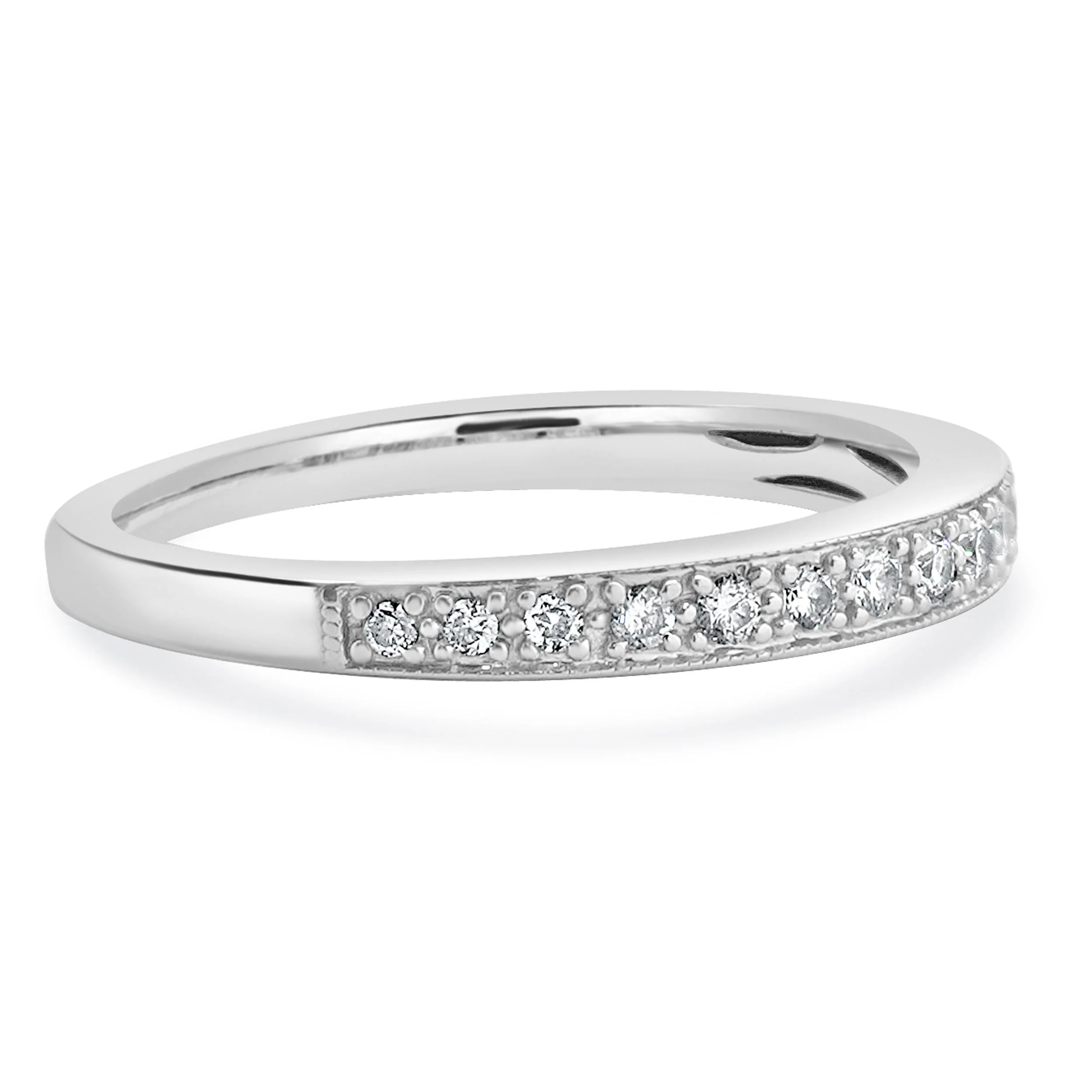 14 Karat White Gold Diamond Band - Image 2